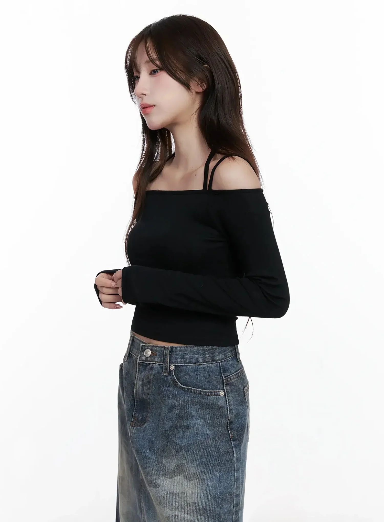 Strap Halter Off-Shoulder Top IN514 - Image 6