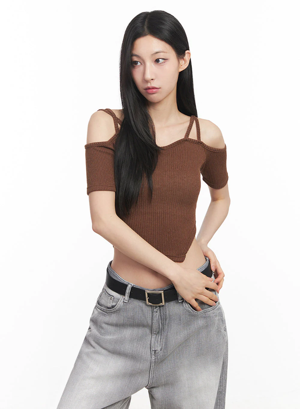Strappy Off-Shoulder Crop Top IY516 - Image 10