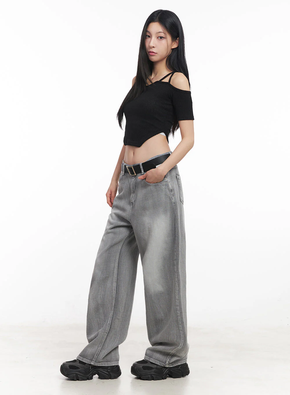 Strappy Off-Shoulder Crop Top IY516 - Image 11