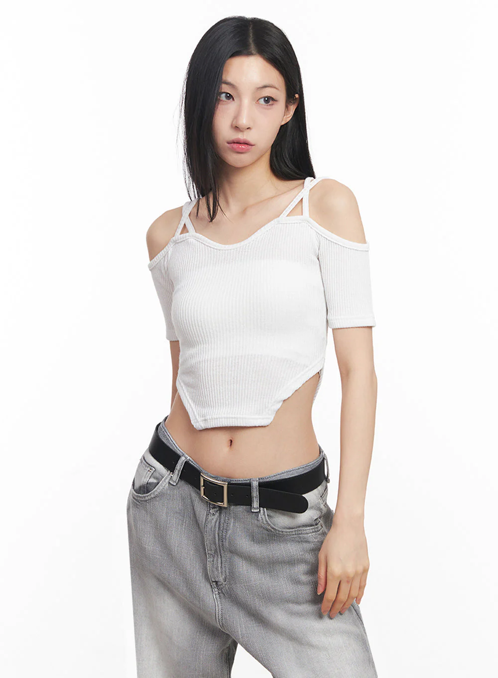 Strappy Off-Shoulder Crop Top IY516 - Image 14