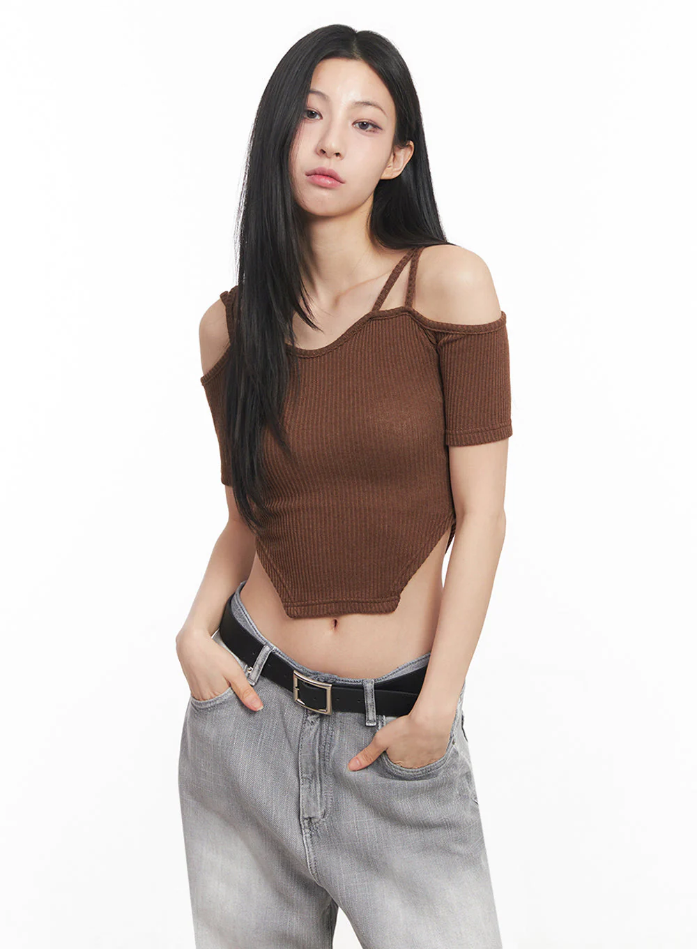 Strappy Off-Shoulder Crop Top IY516 - Image 15