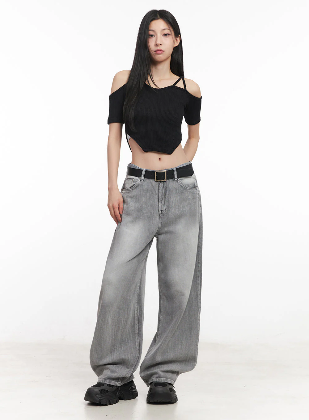 Strappy Off-Shoulder Crop Top IY516 - Image 3