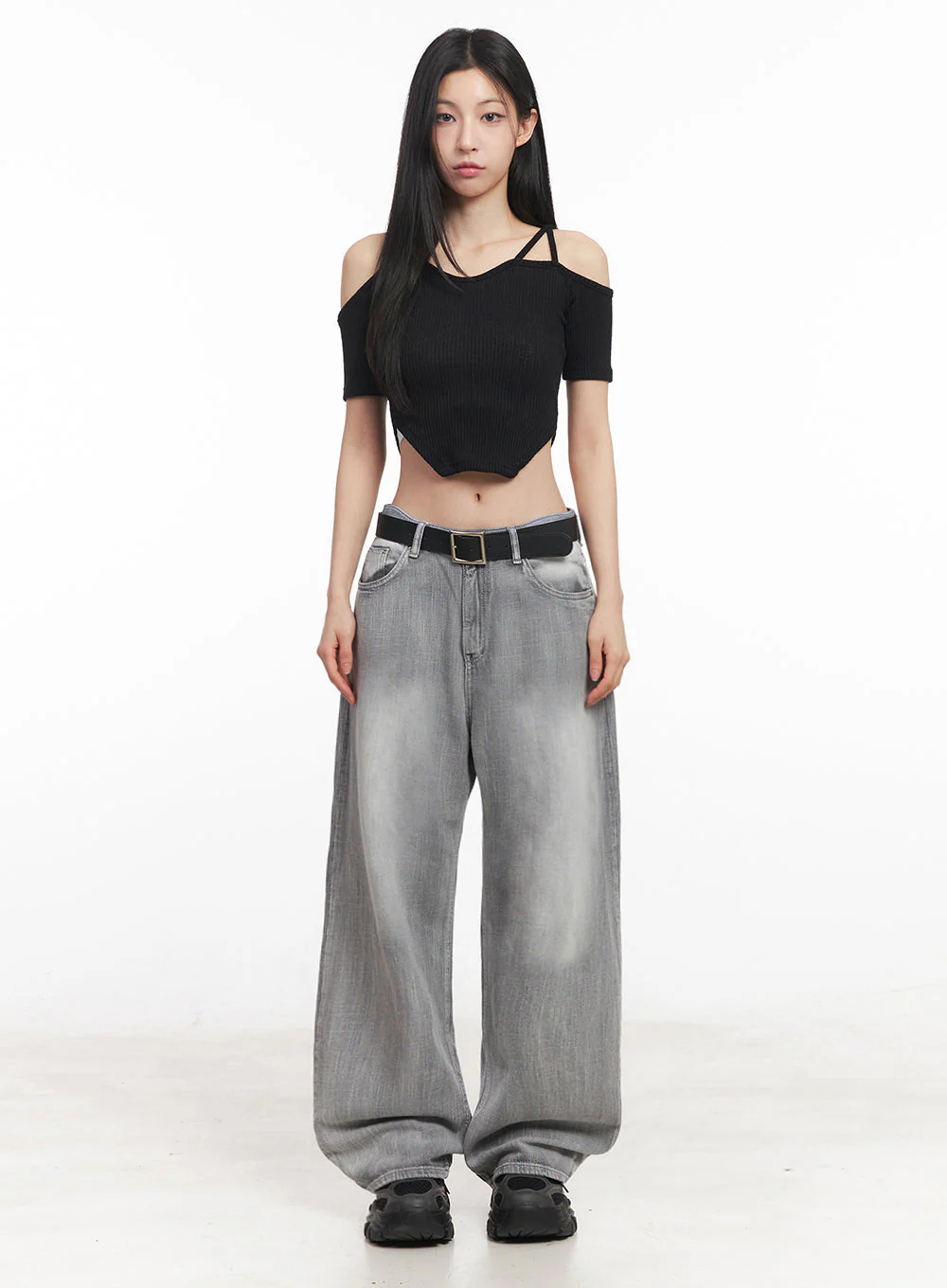 Strappy Off-Shoulder Crop Top IY516 - Image 5