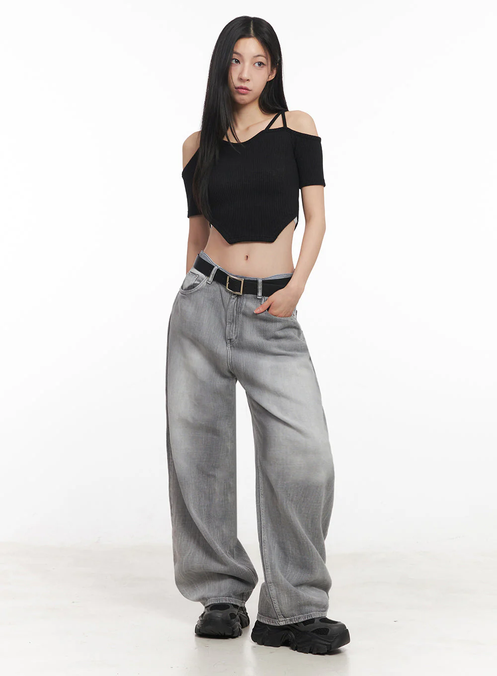 Strappy Off-Shoulder Crop Top IY516 - Image 6