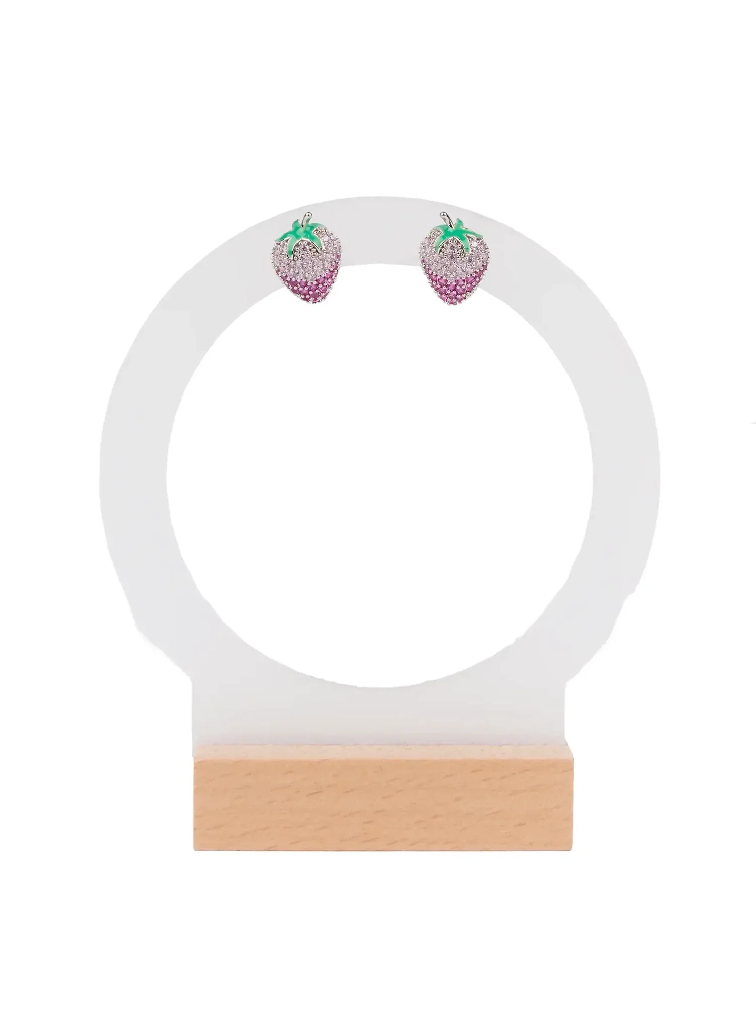 Strawberry Cubic Earrings IM531 - Image 5