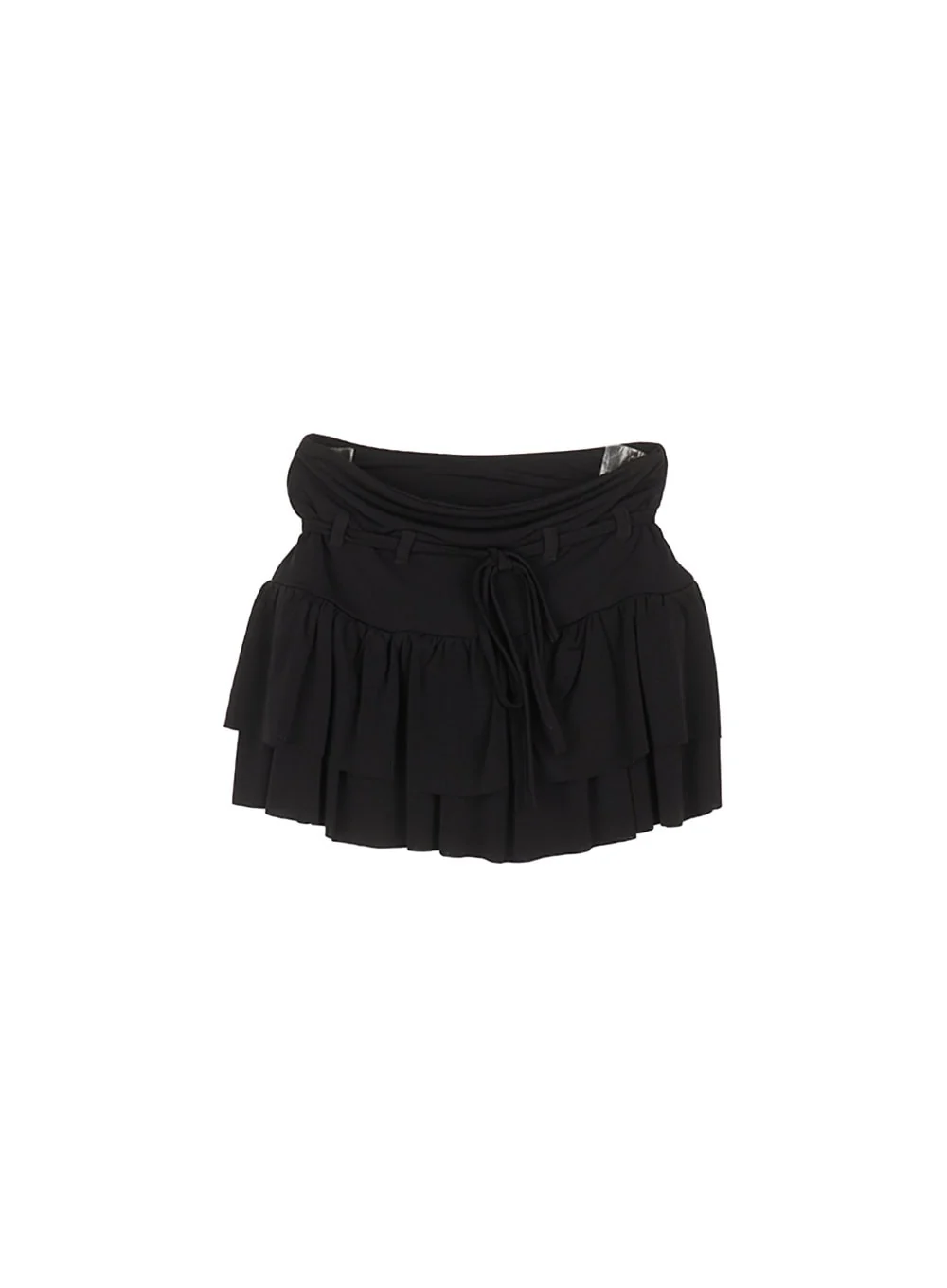 String Ribbon Ruffle Mini Skirt CA522 - Image 11