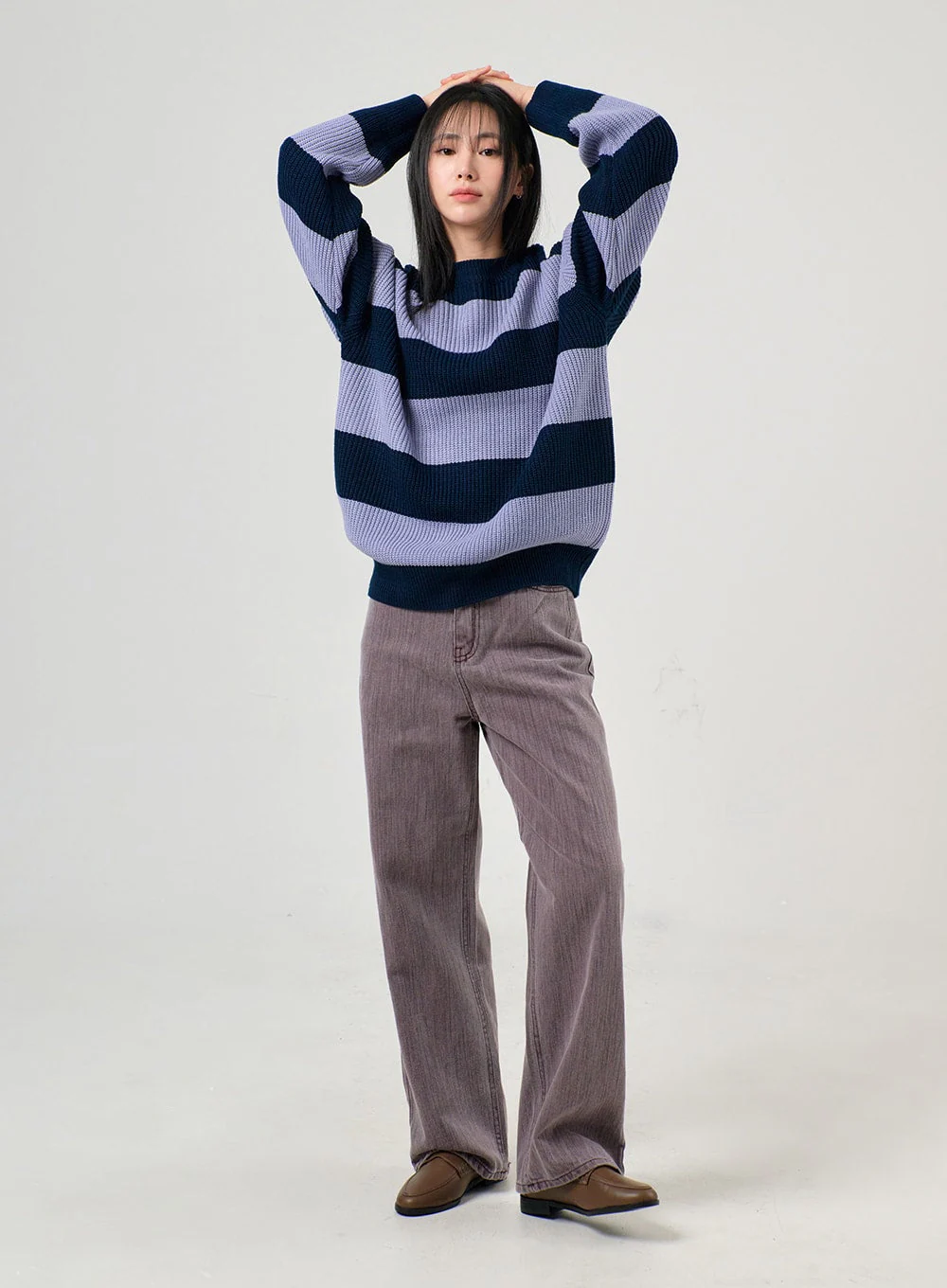 Stripe Knit Sweater OF405 - Image 2