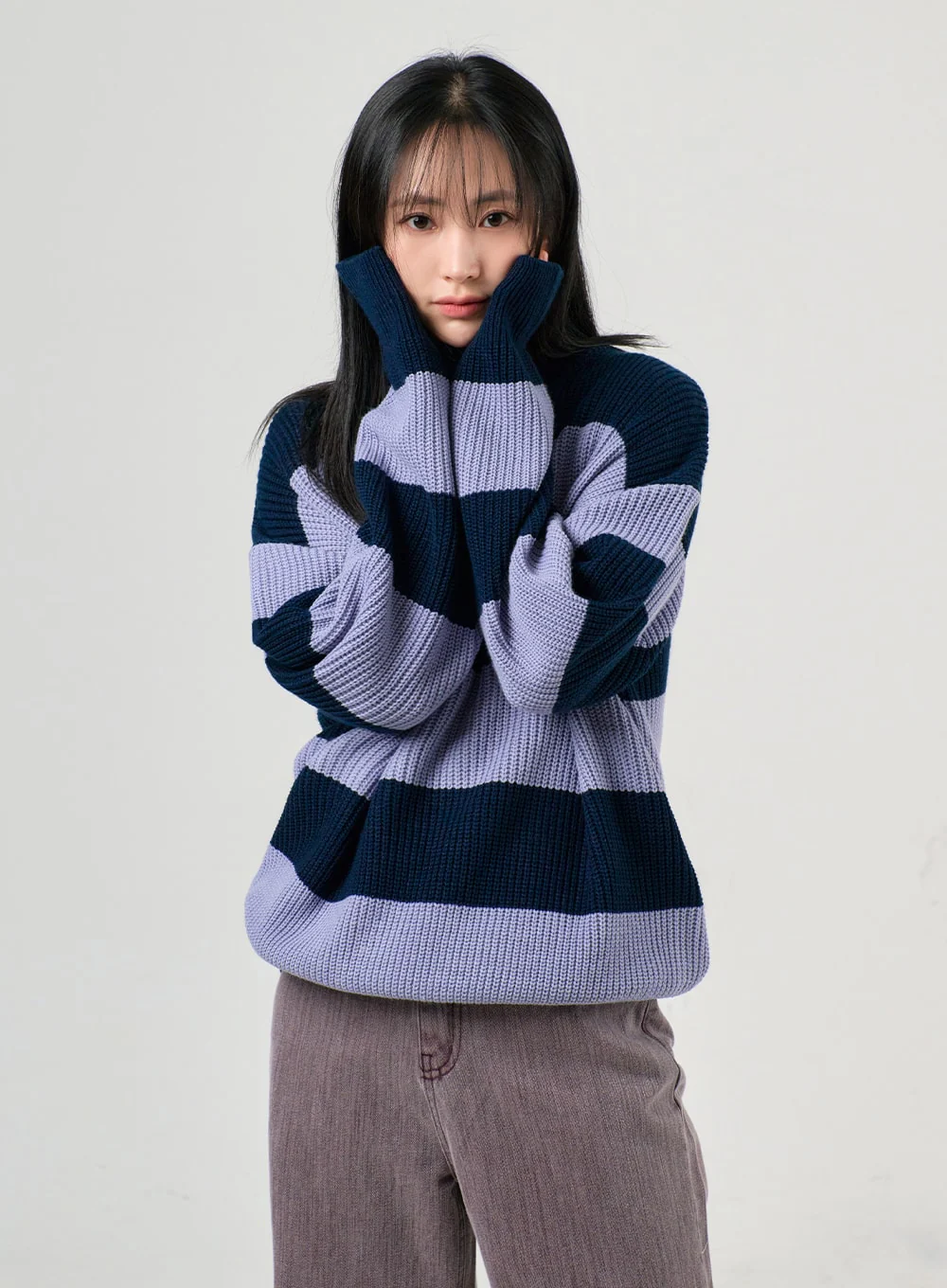 Stripe Knit Sweater OF405 - Image 5