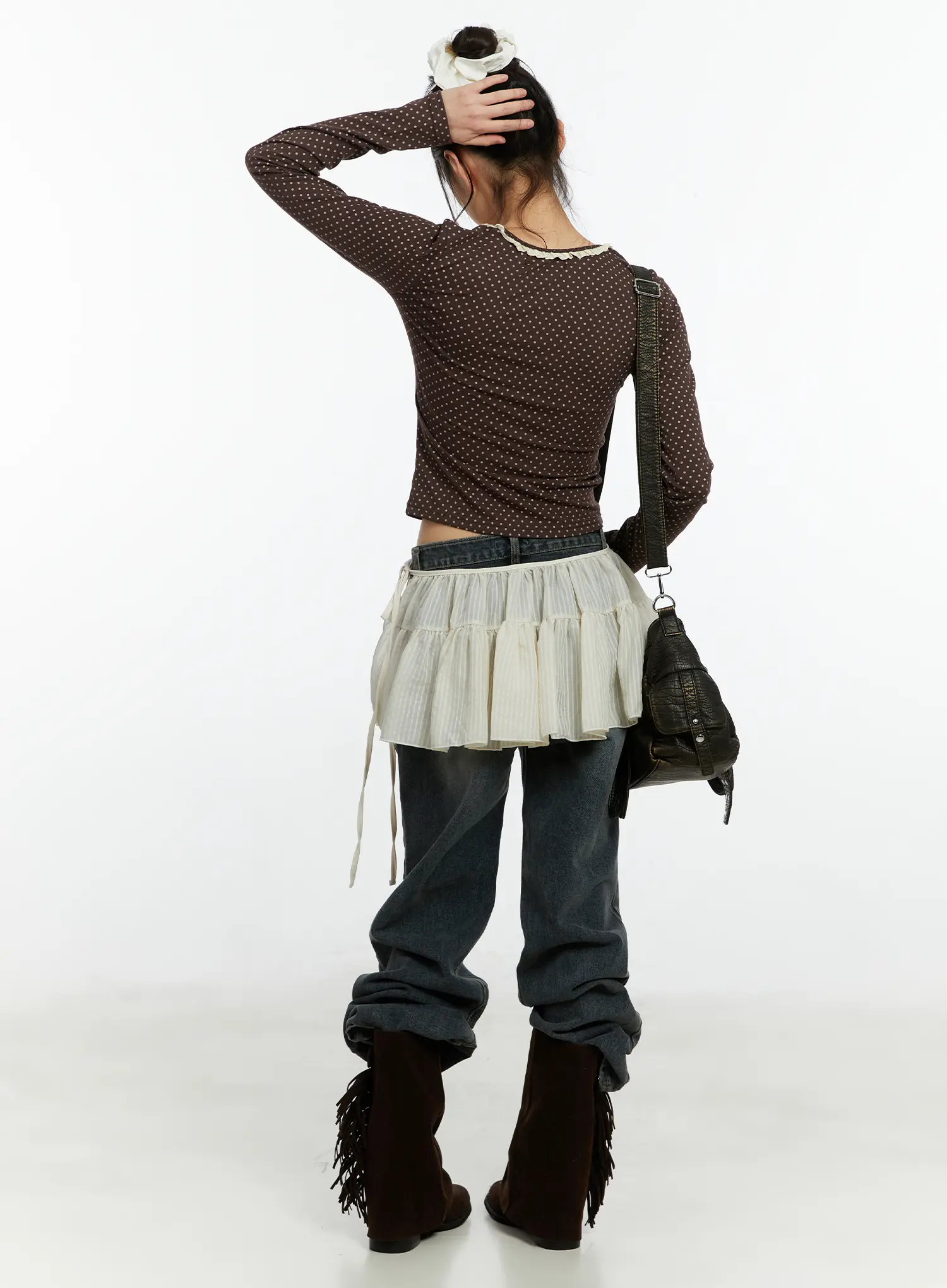 Stripe Mini Wrap Skirt CF509 - Image 4