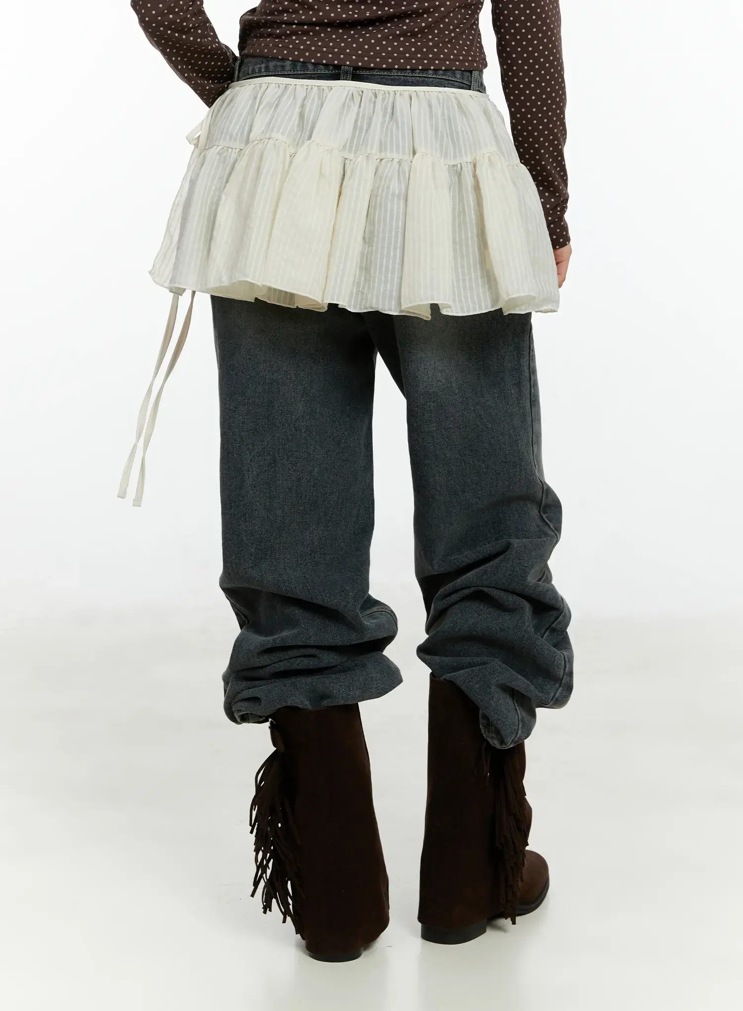 Stripe Mini Wrap Skirt CF509 - Image 6