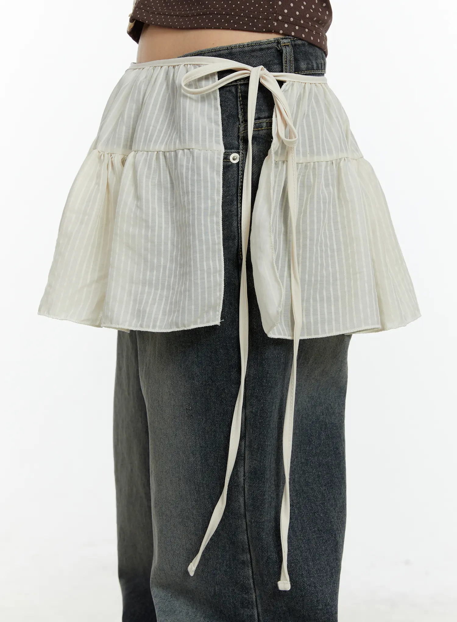 Stripe Mini Wrap Skirt CF509 - Image 8
