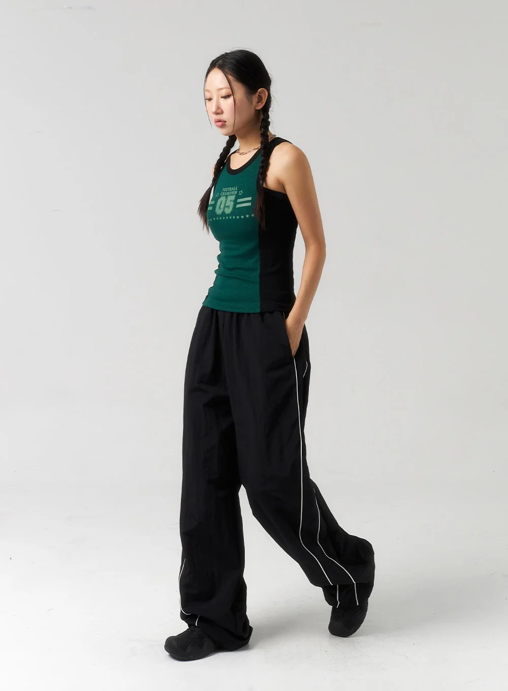 Stripe Nylon Track Pants CU323 - Image 10