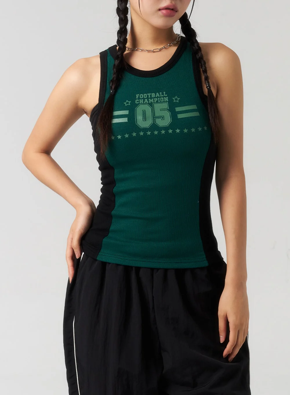 Stripe Nylon Track Pants CU323 - Image 11