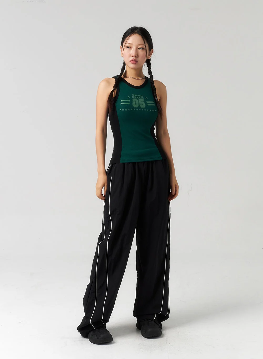 Stripe Nylon Track Pants CU323 - Image 4