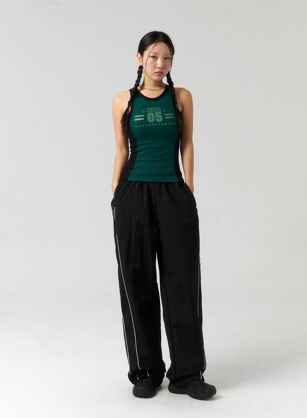 Stripe Nylon Track Pants CU323 - Image 7