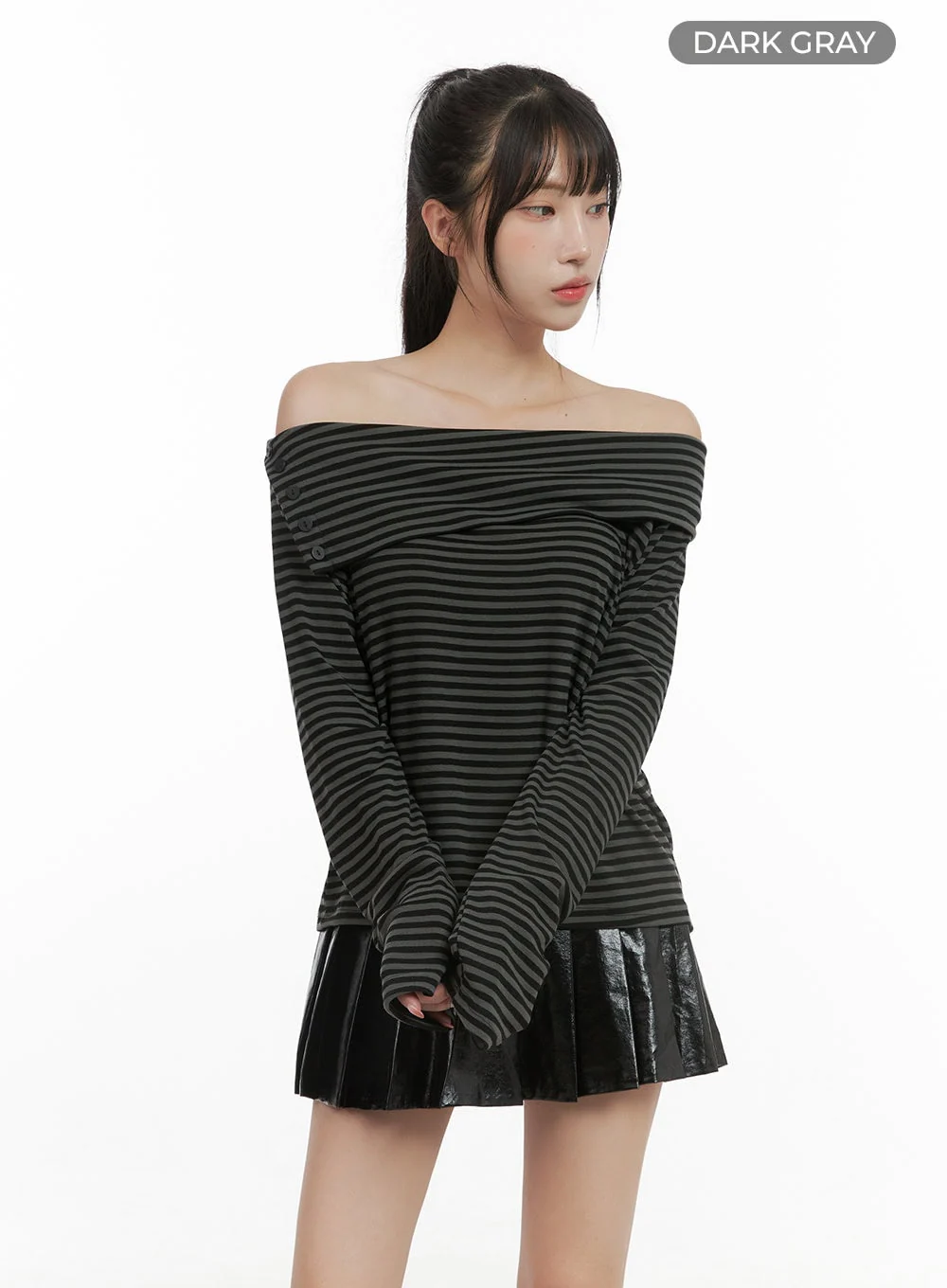Stripe Off-Shoulder Top CG430 - Image 8