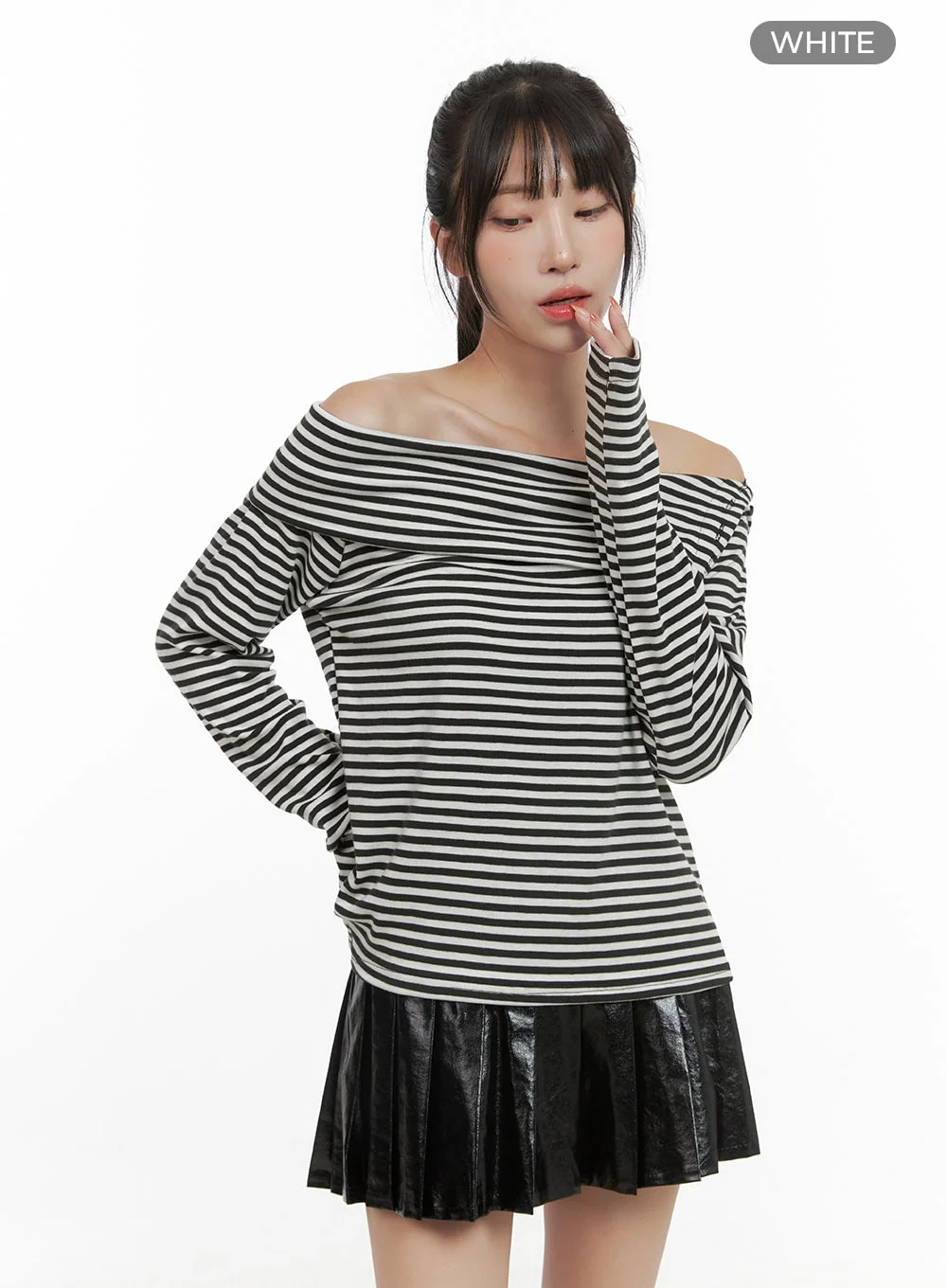 Stripe Off-Shoulder Top CG430 - Image 9