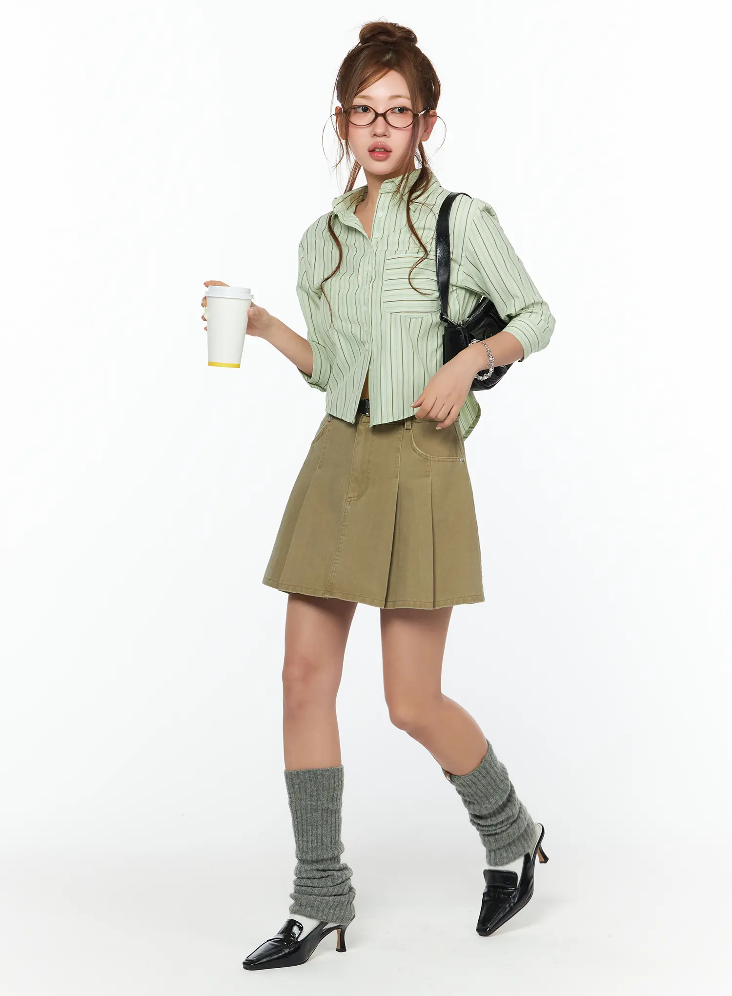 Striped 3/4 Sleeve Shirt CA514 - Image 6