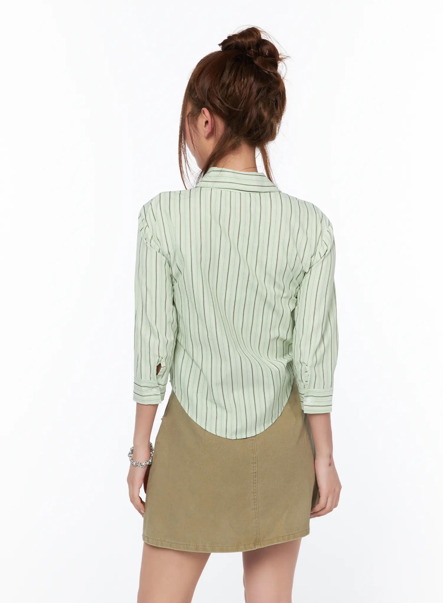 Striped 3/4 Sleeve Shirt CA514 - Image 7
