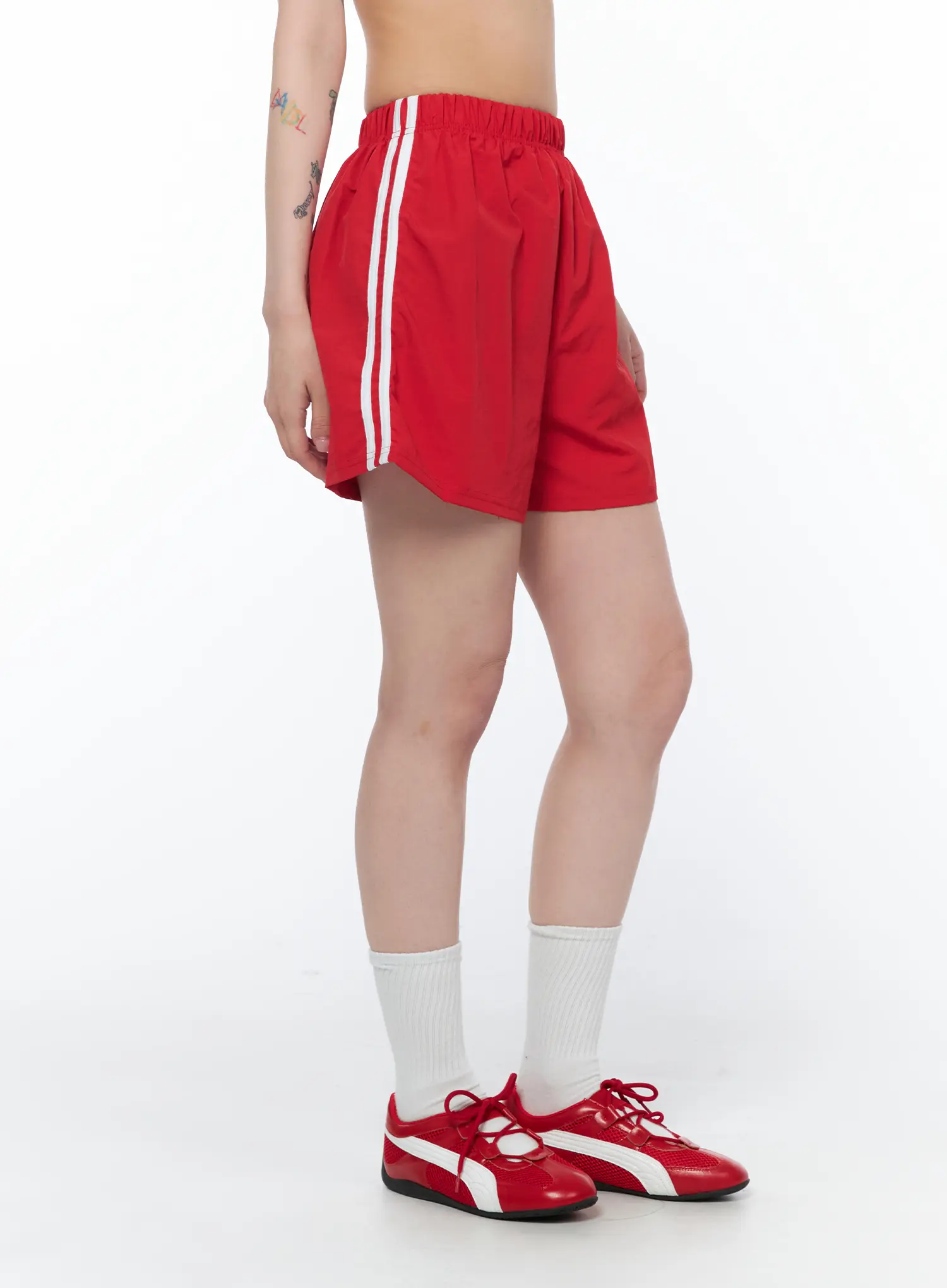 Striped Athletic Shorts CA524 - Image 3