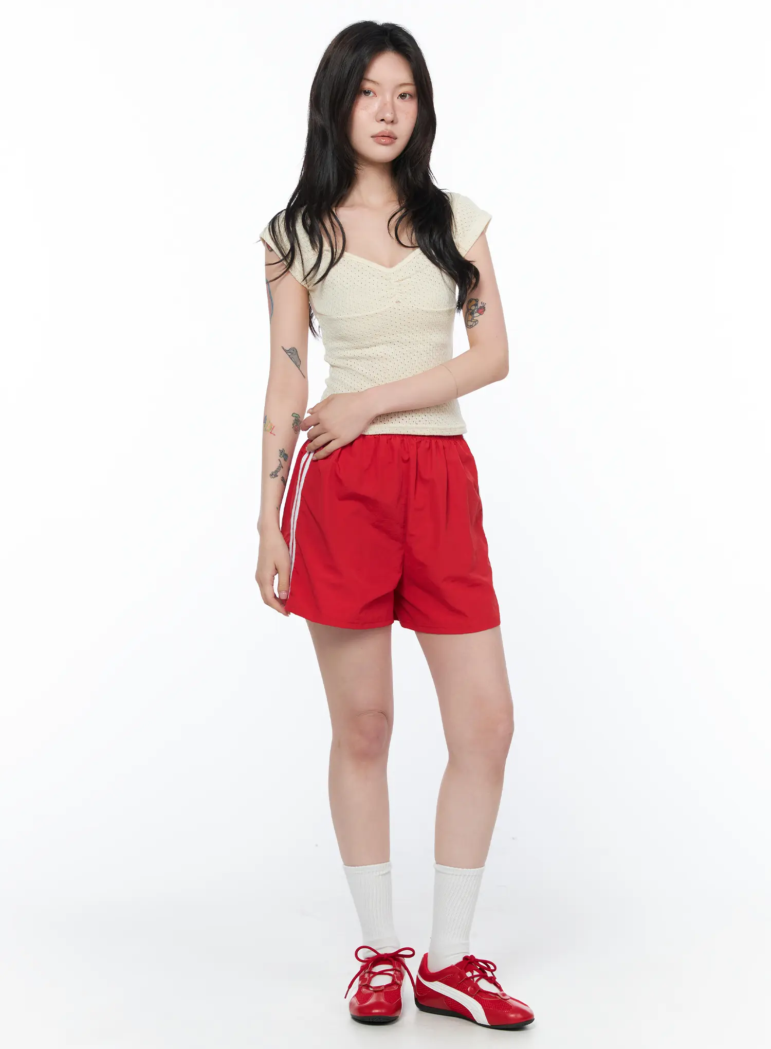Striped Athletic Shorts CA524 - Image 5