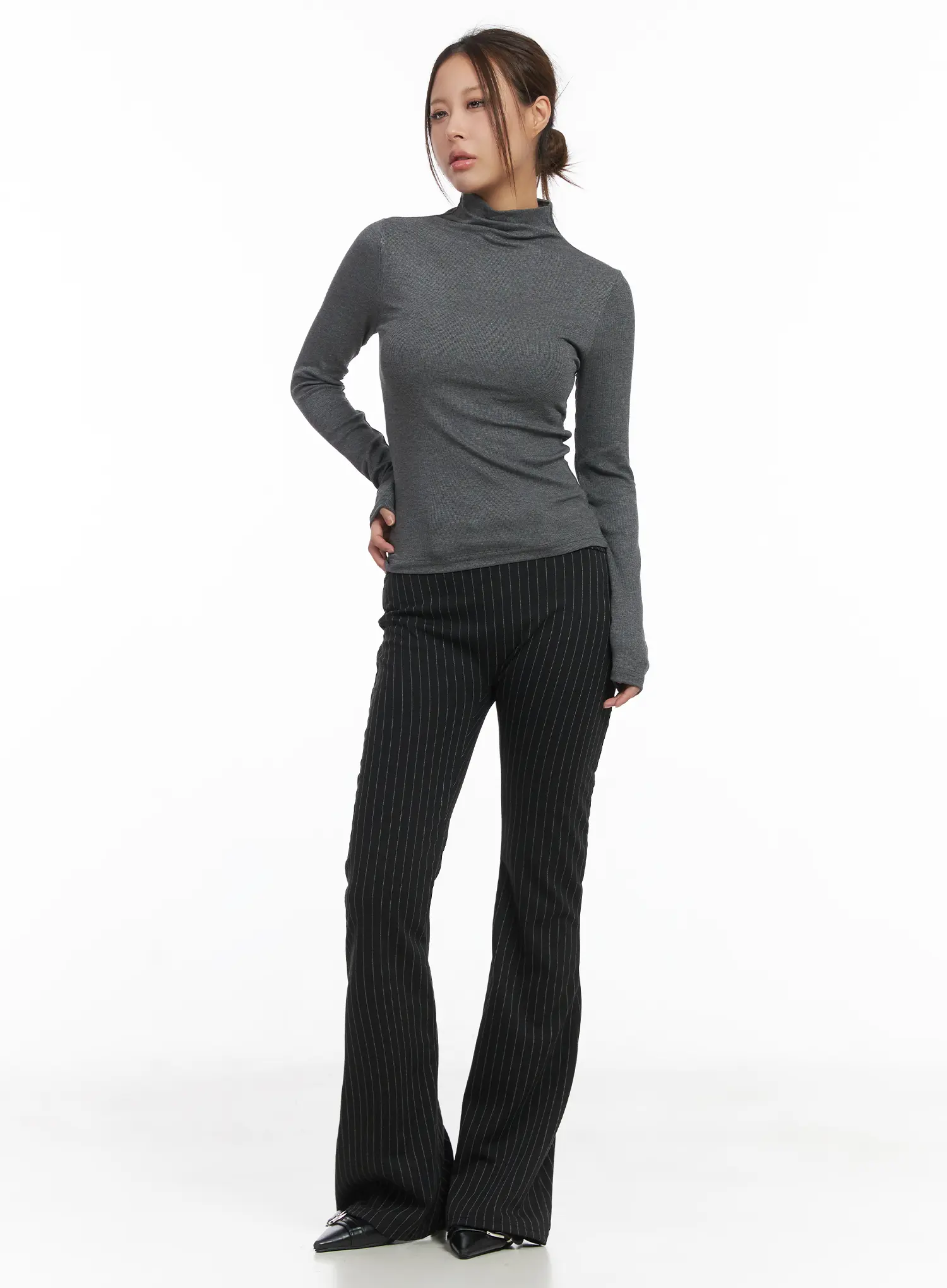 Striped Bootcut Pants CJ513 - Image 5