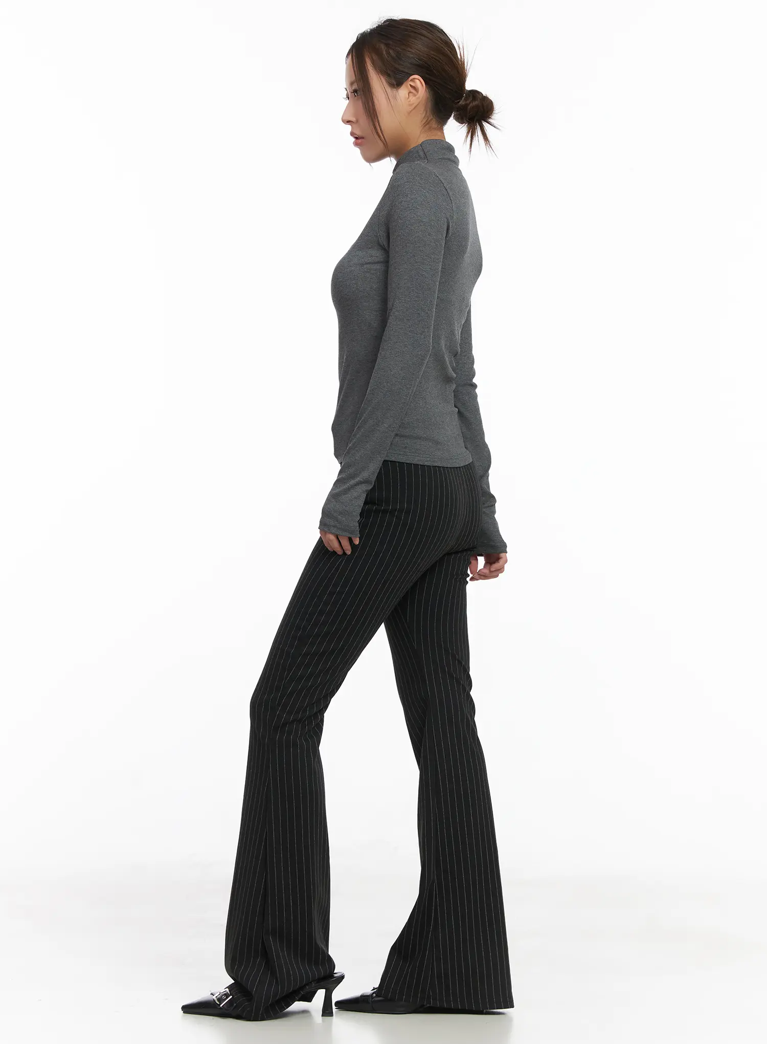 Striped Bootcut Pants CJ513 - Image 6