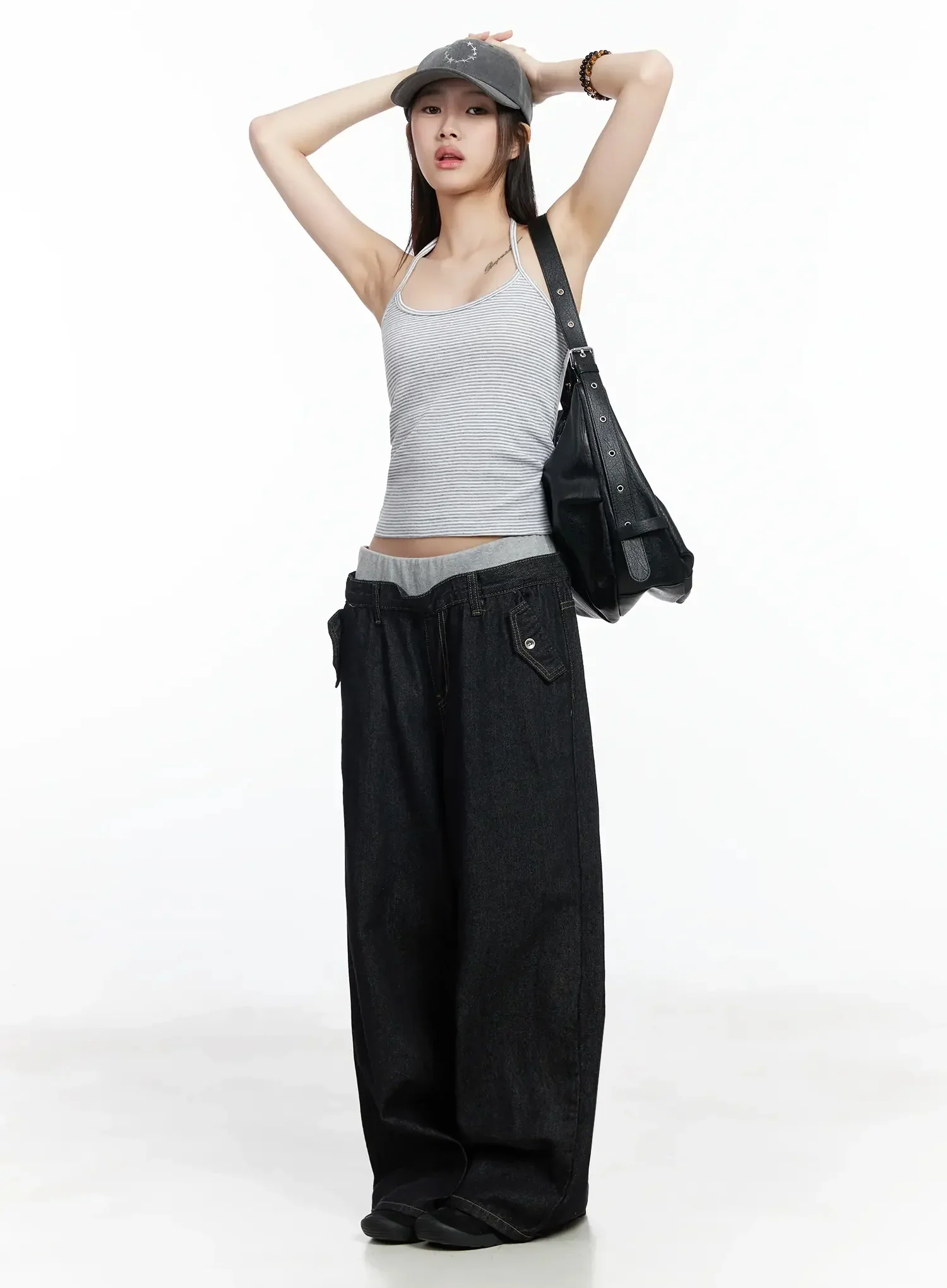 Striped Halter Tank Top IM506 - Image 2