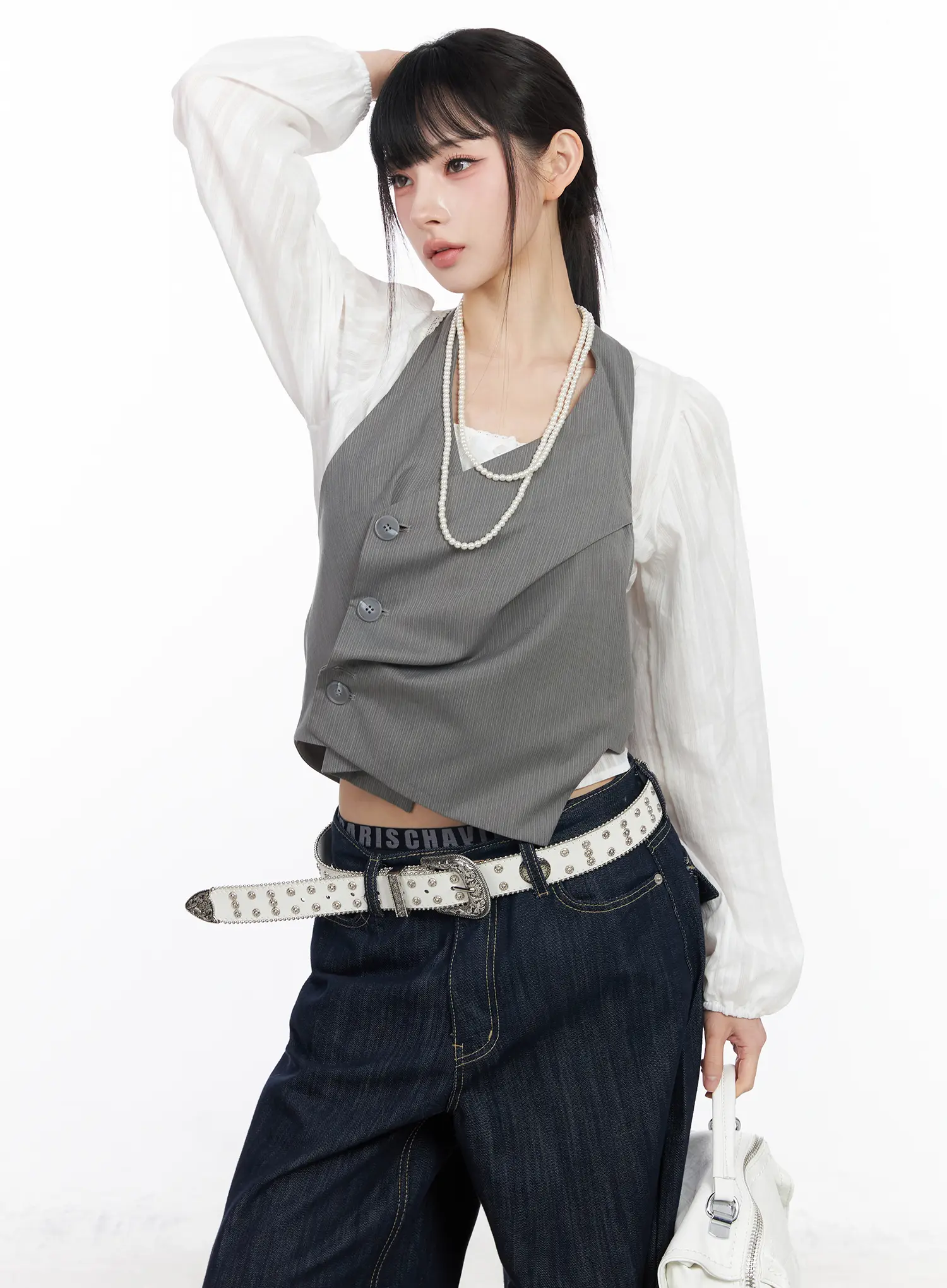 Striped Halter Vest Top CF518