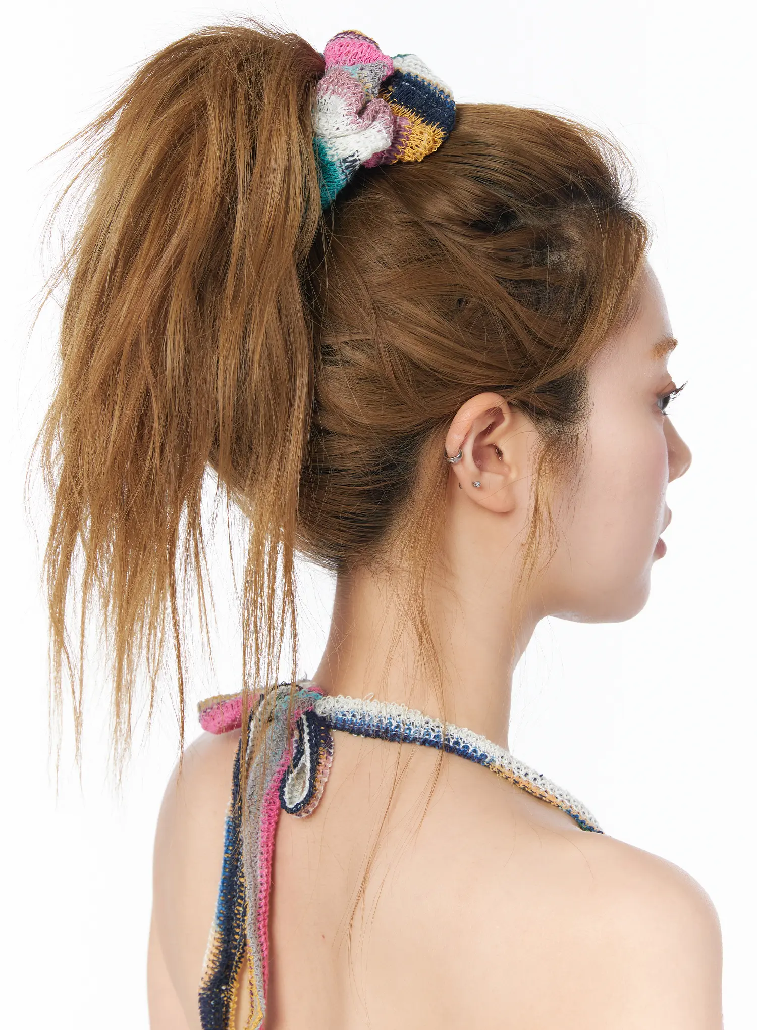 Striped Knit Scrunchie CY506 - Image 7