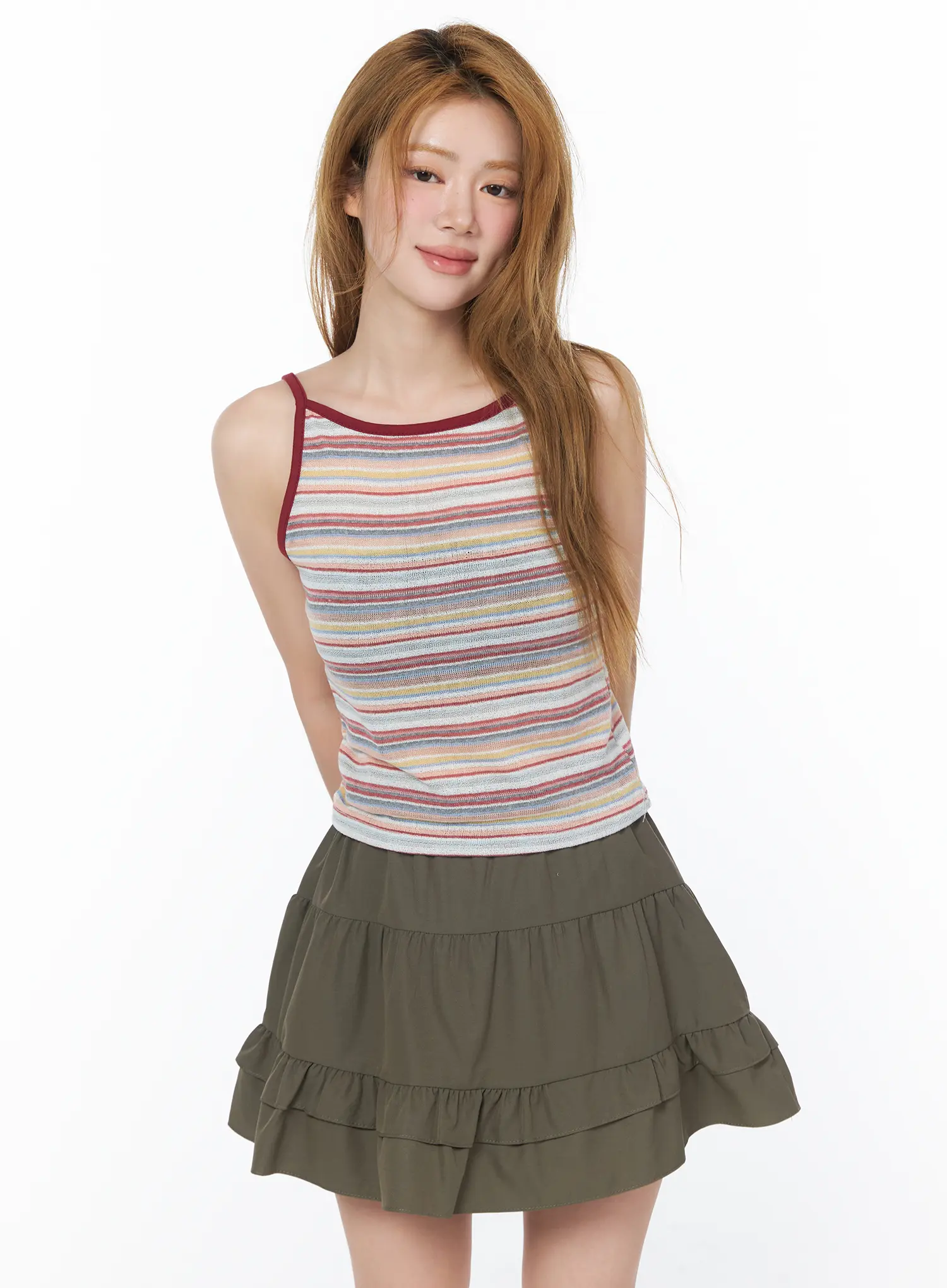 Striped Knit Tank Top CY505