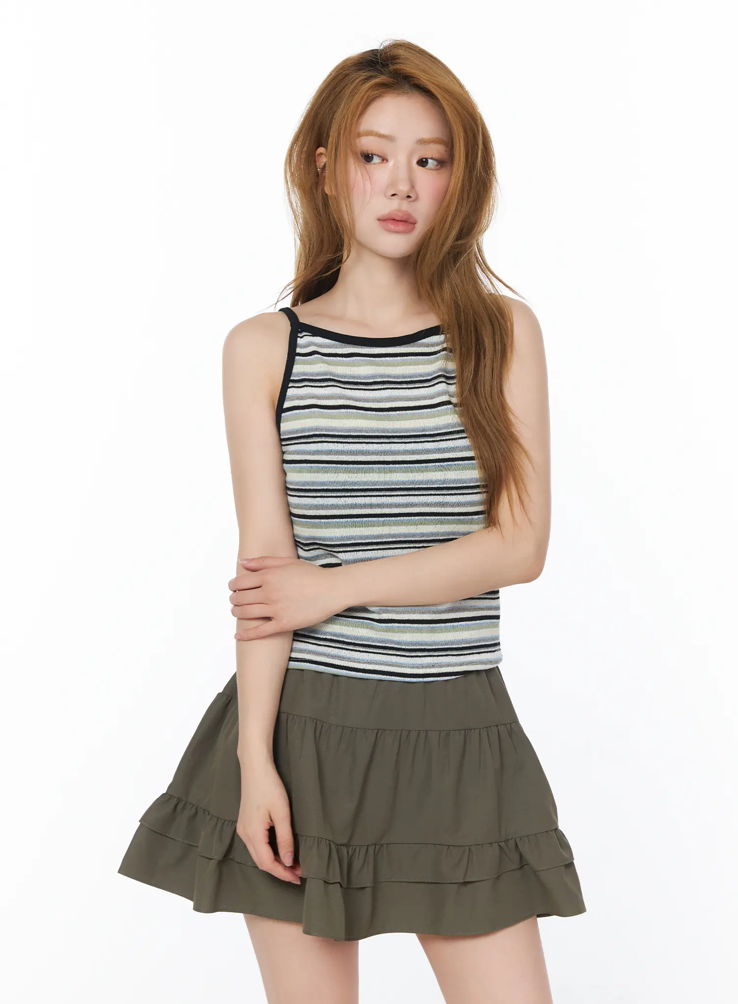Striped Knit Tank Top CY505 - Image 2