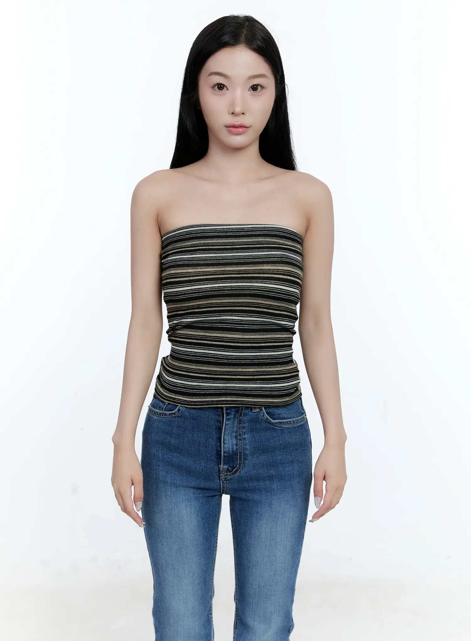 Striped Knit Tube Top CG501 - Image 10