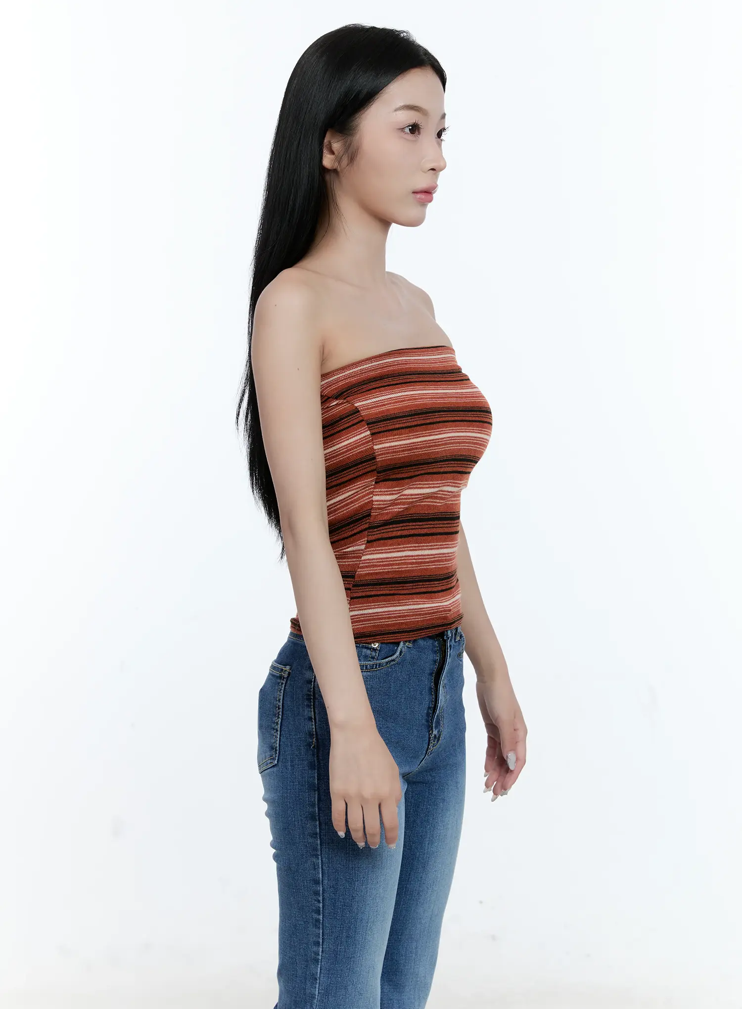 Striped Knit Tube Top CG501 - Image 9
