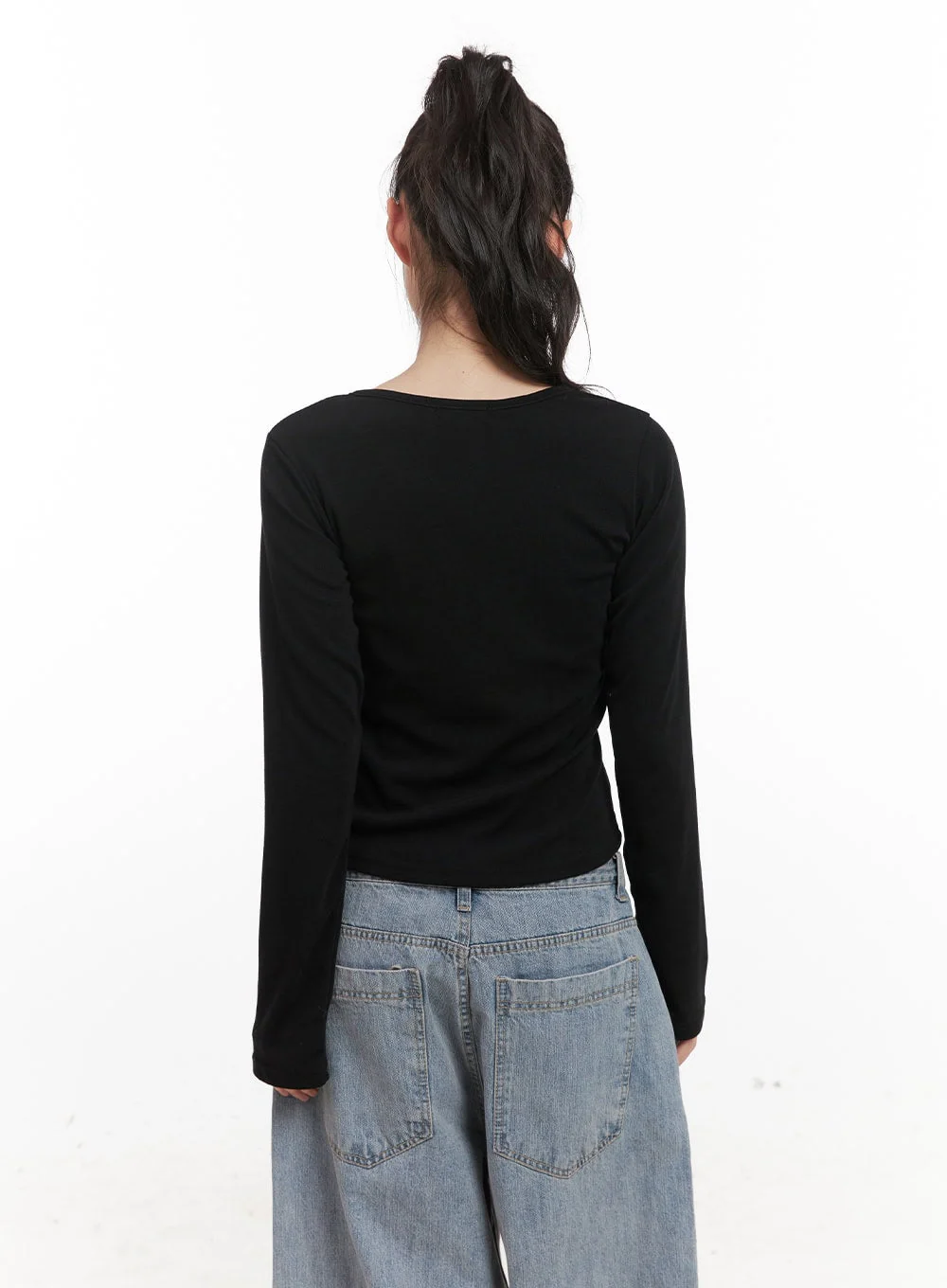 Striped Layered Buttoned Cardigan CJ528 - Image 5