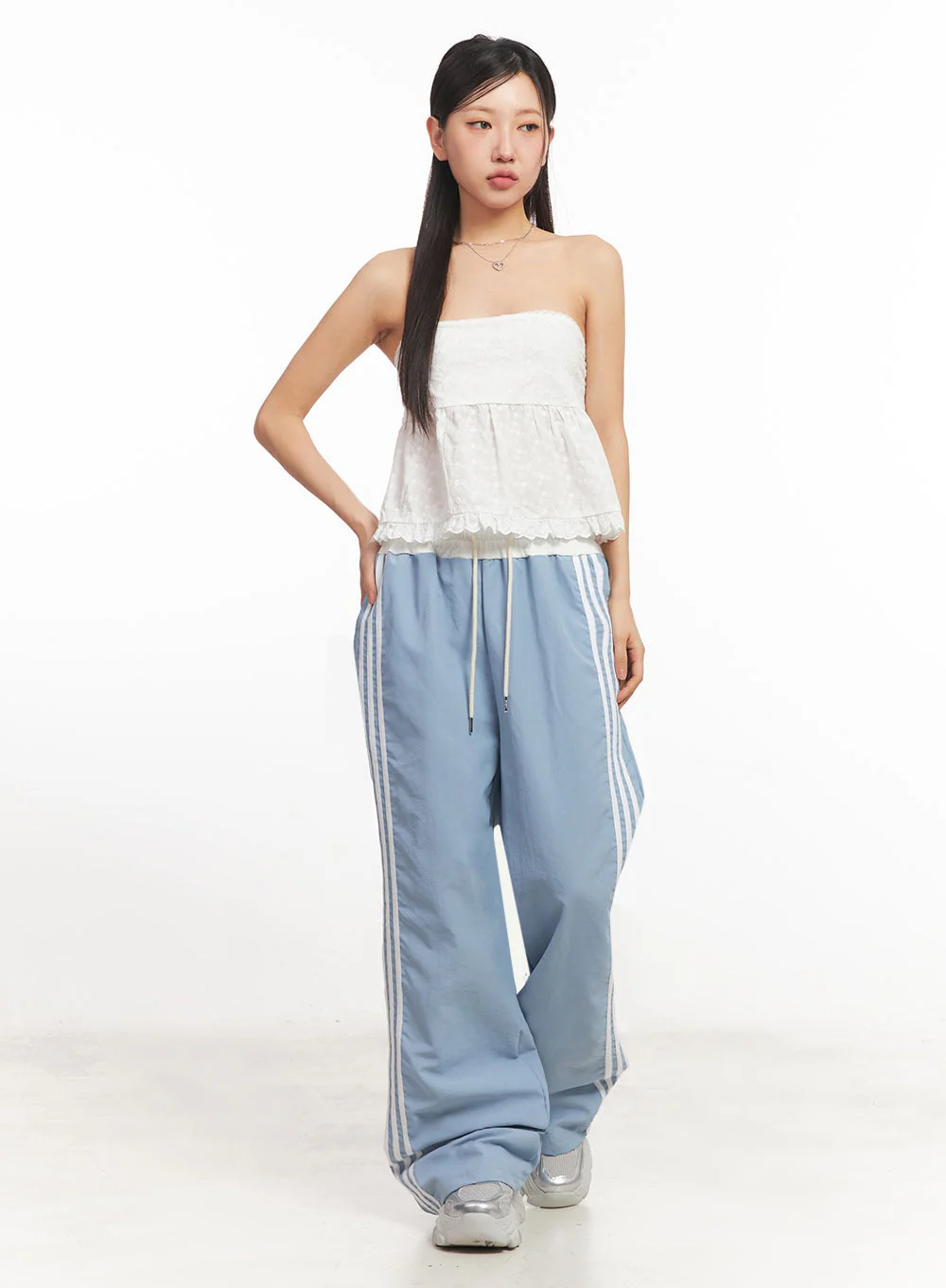 Striped Nylon Track Pants IA525 - Image 3