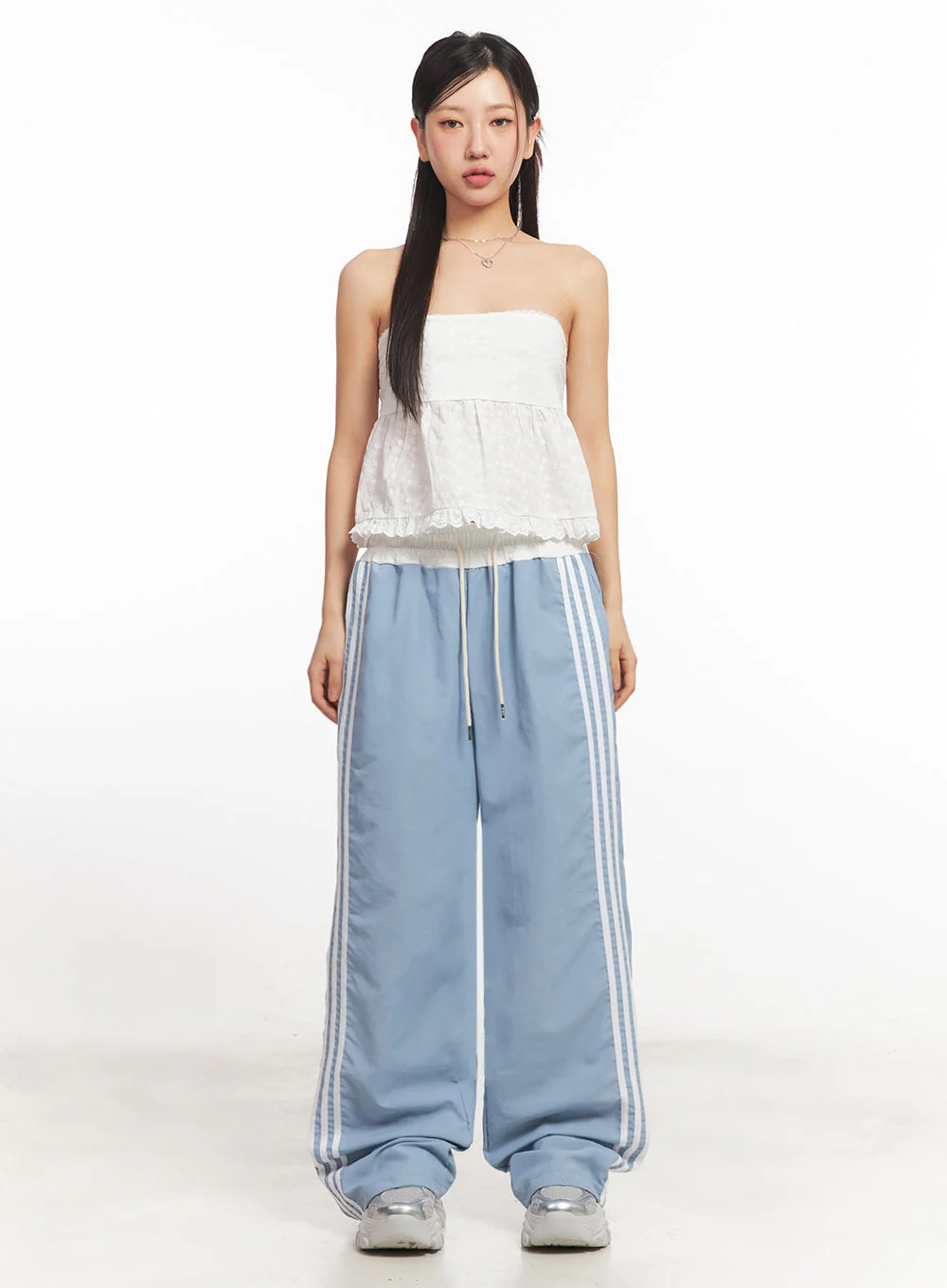 Striped Nylon Track Pants IA525 - Image 4