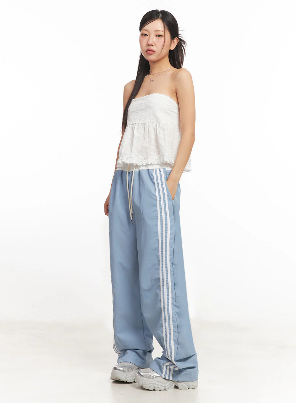 Striped Nylon Track Pants IA525 - Image 6