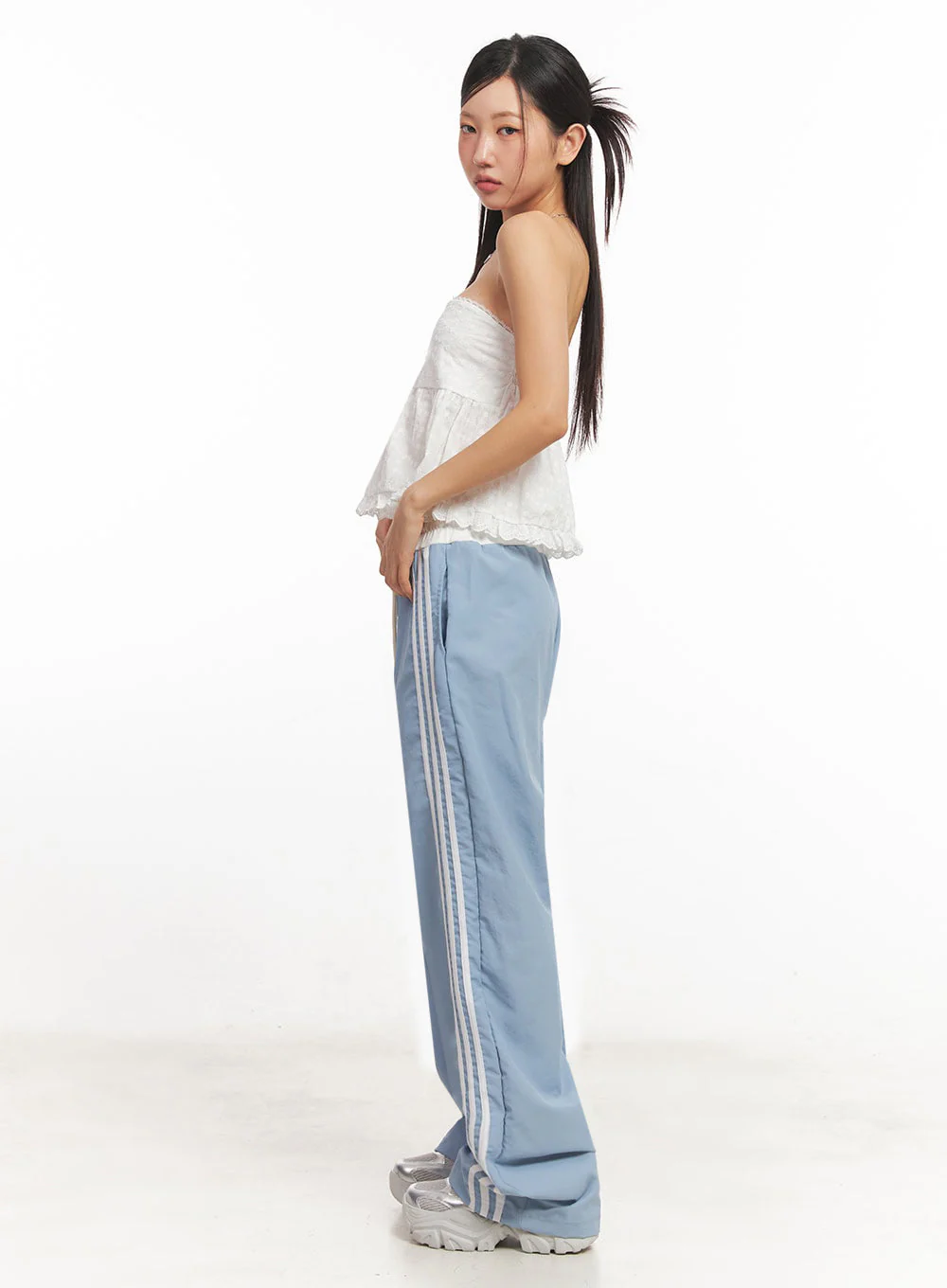 Striped Nylon Track Pants IA525 - Image 7