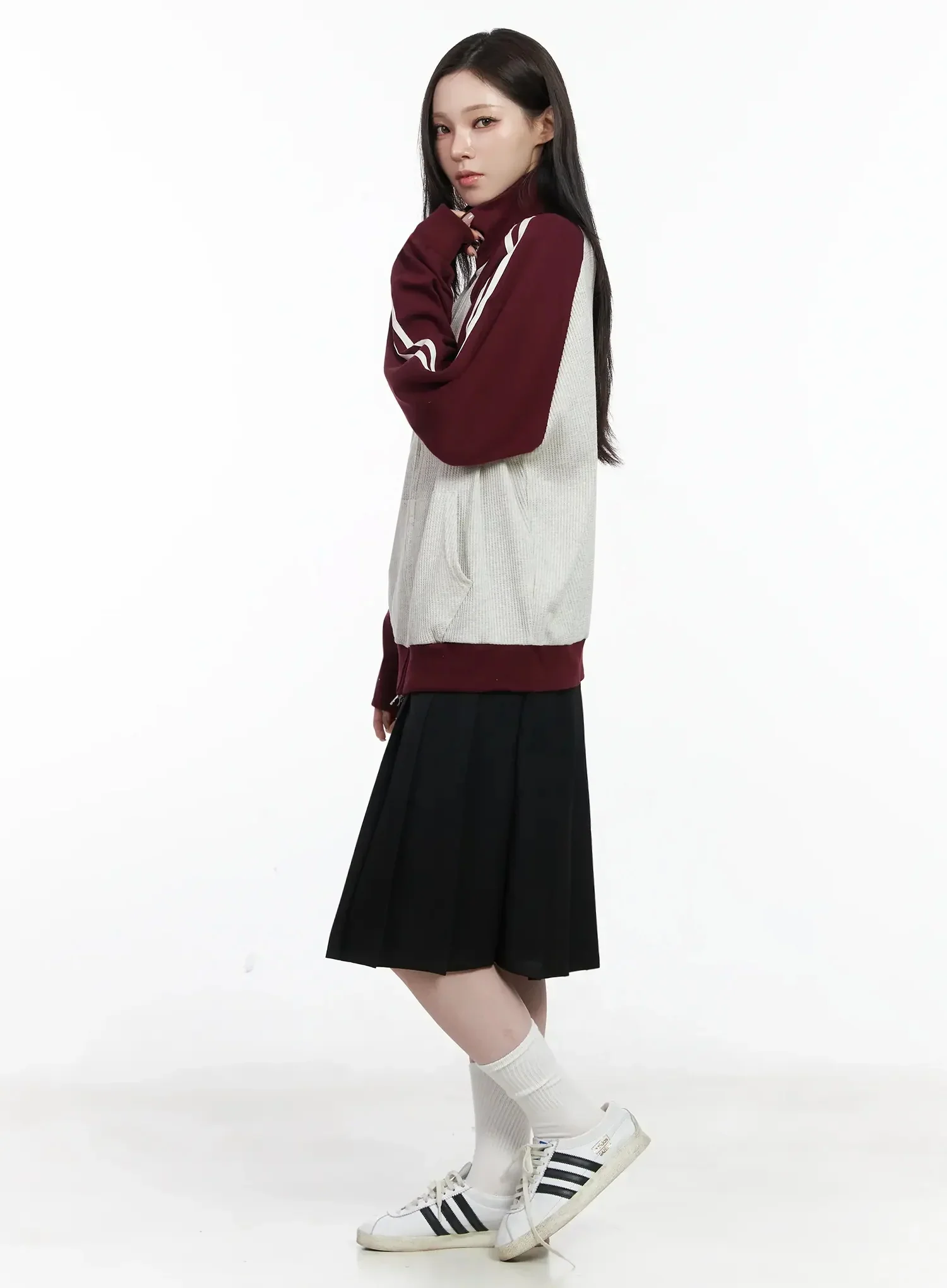 Striped Raglan Track Jacket IJ528 - Image 10