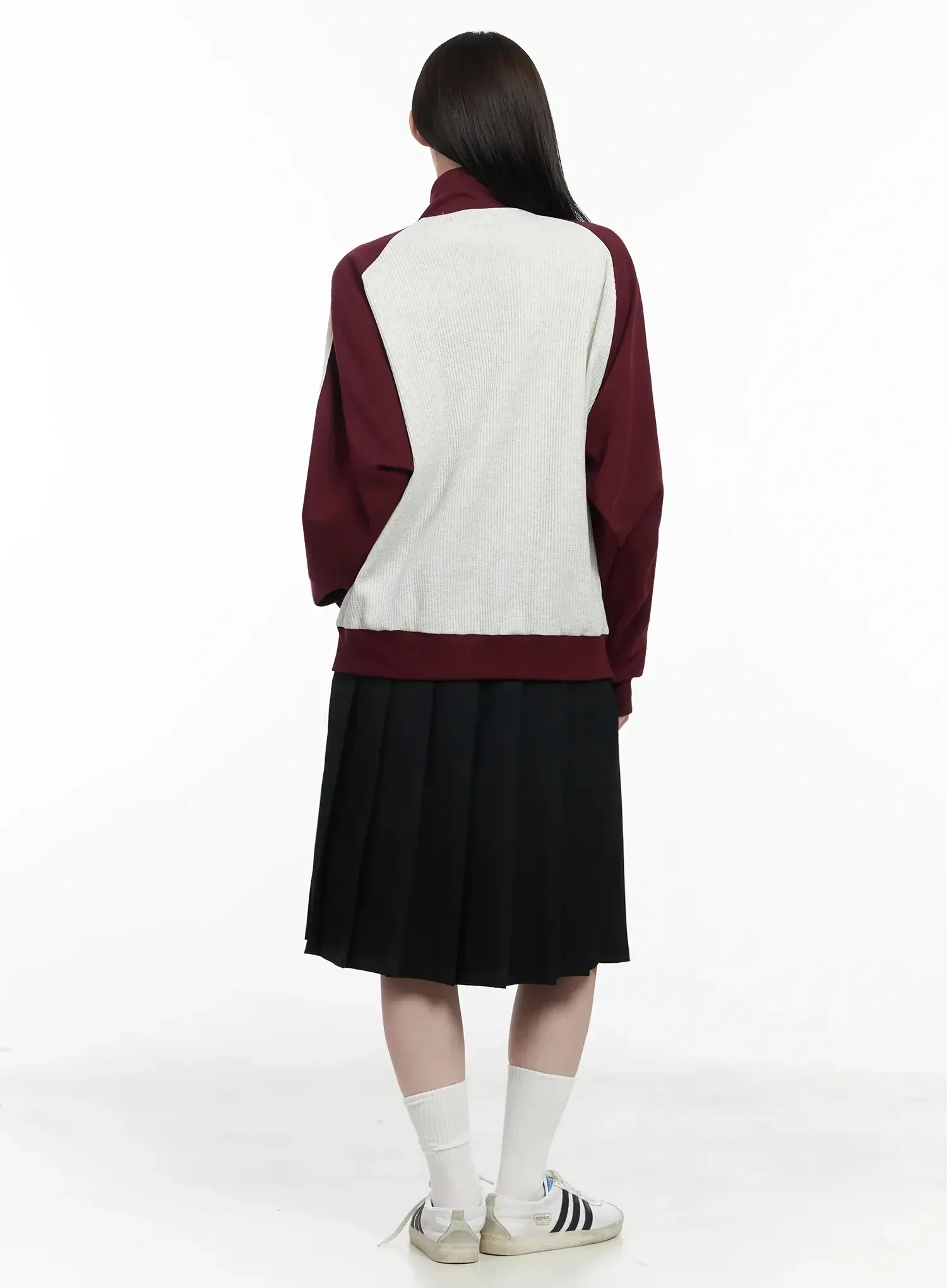 Striped Raglan Track Jacket IJ528 - Image 11