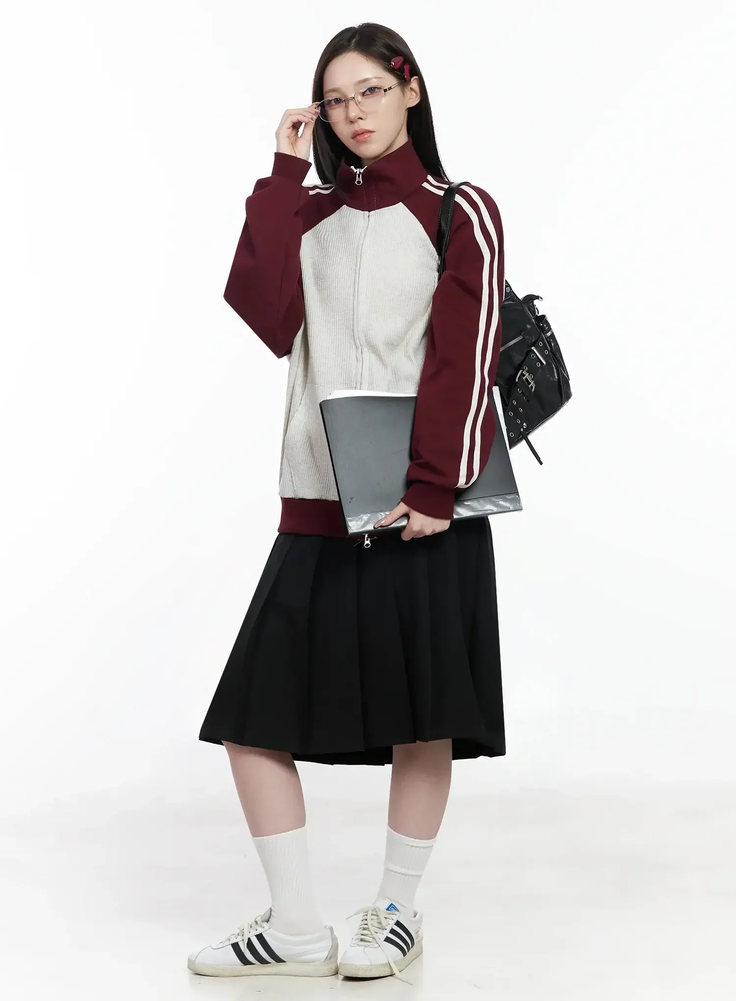 Striped Raglan Track Jacket IJ528 - Image 12