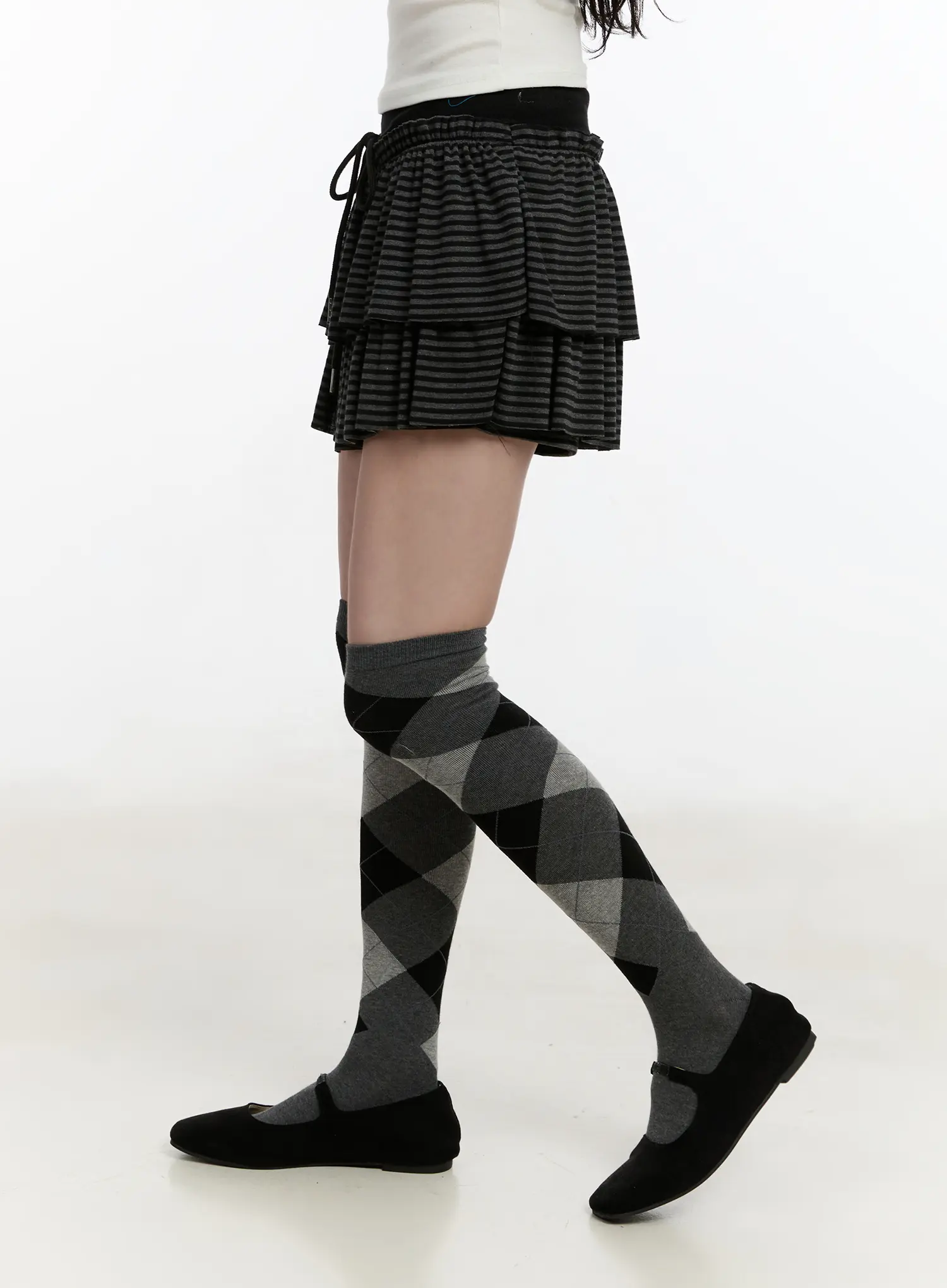 Striped Ruffle Mini Skirt CM510 - Image 4
