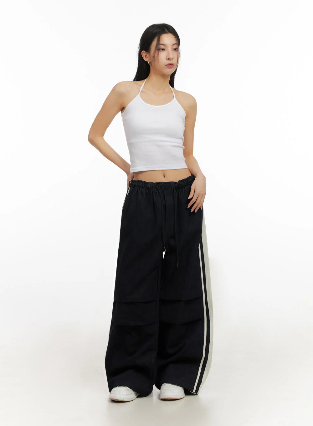 Striped Trackpants with Adjustable Waist IJ503 - Image 6