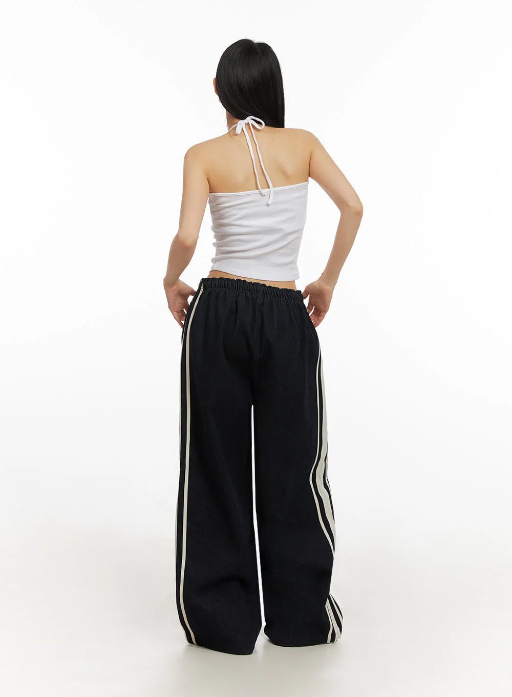 Striped Trackpants with Adjustable Waist IJ503 - Image 7