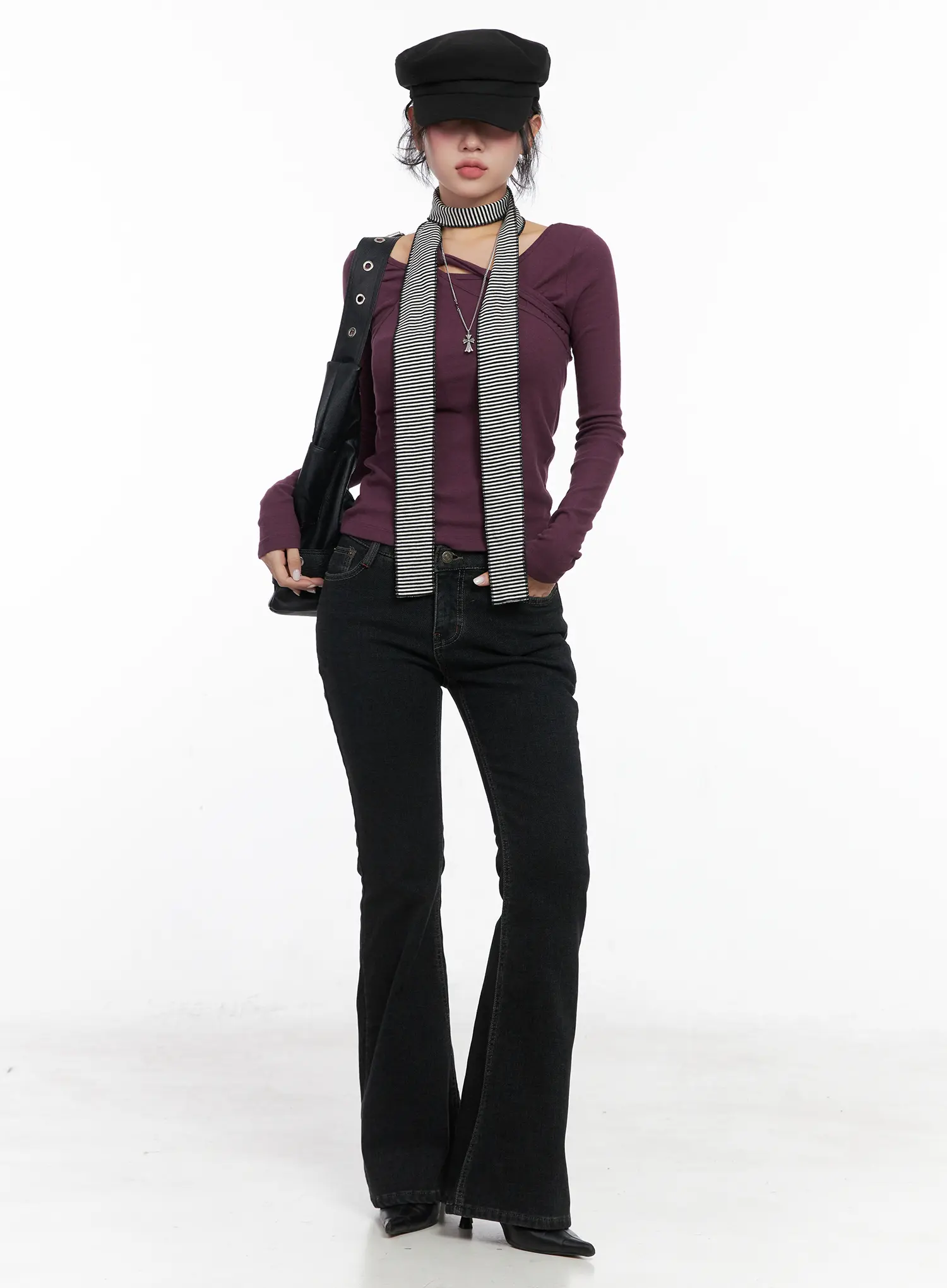Striped Two-Way Scarf CN514 - Image 4