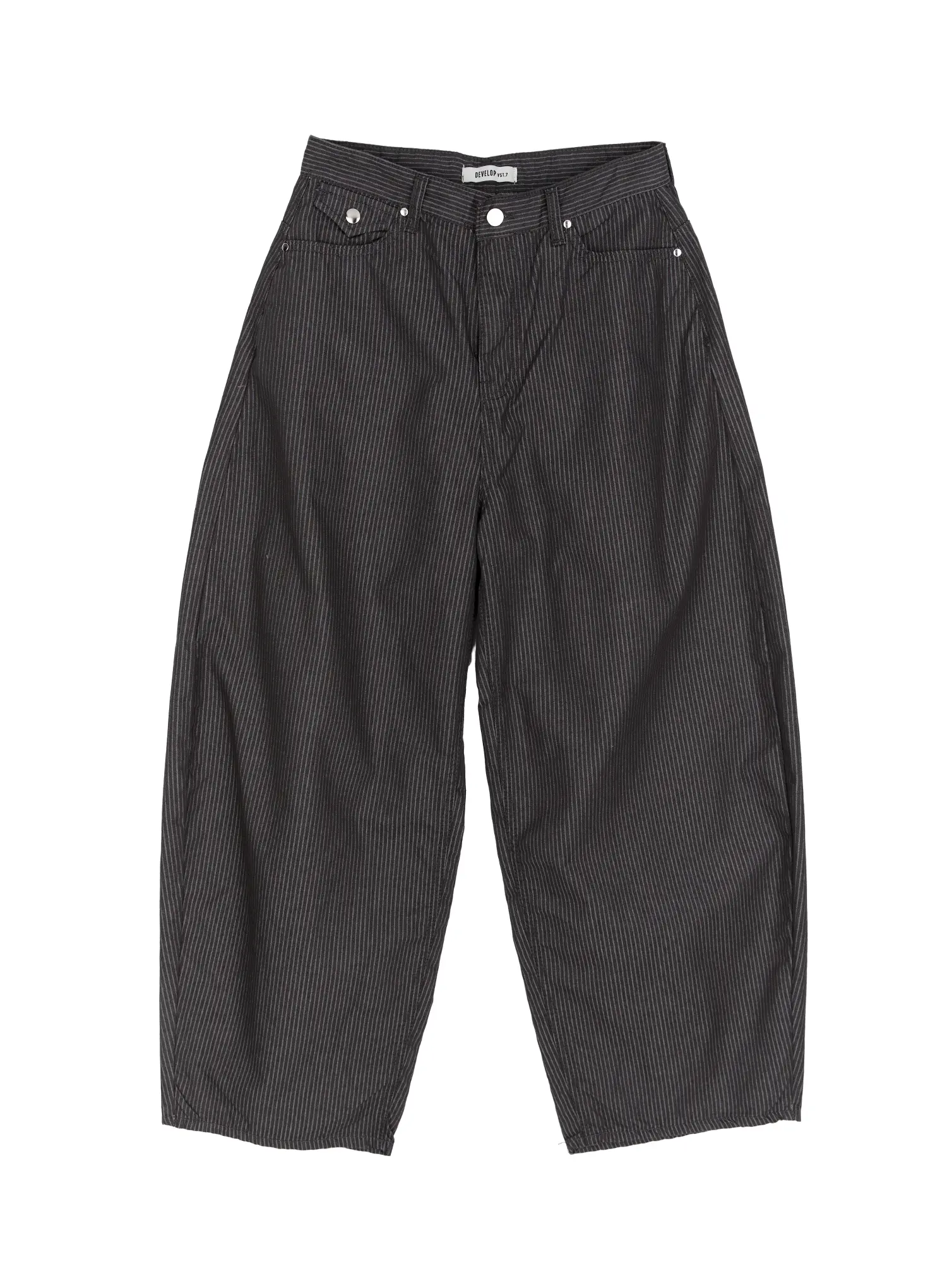 Striped Wide Leg Cotton Trousers CM511 - Image 12