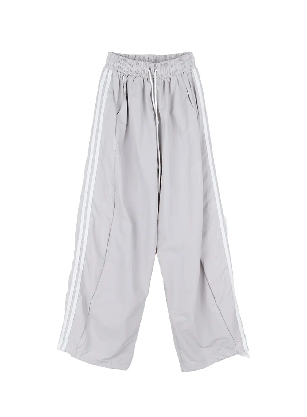 Striped Wide-Leg Nylon Track Pants CL509 - Image 10