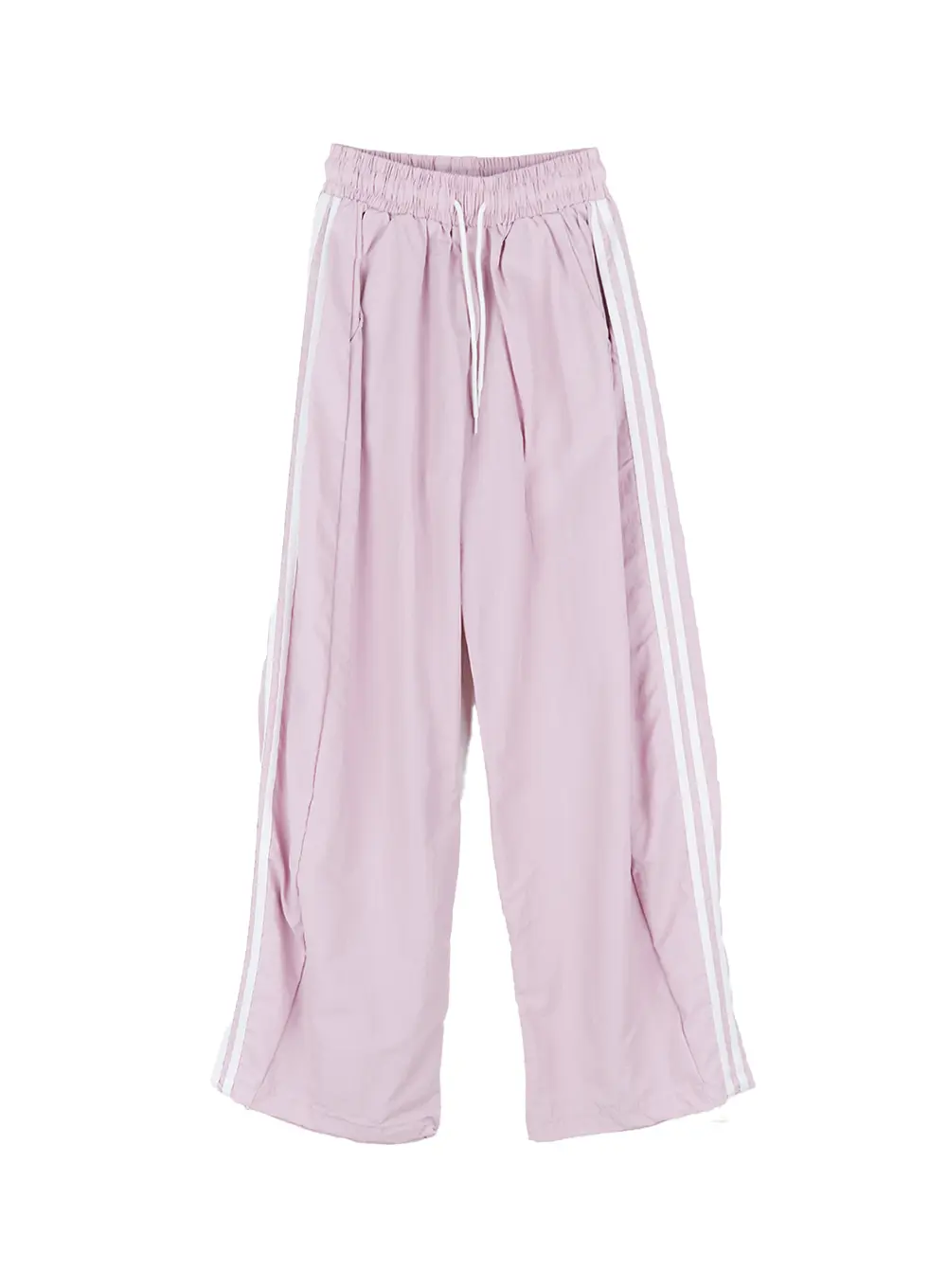 Striped Wide-Leg Nylon Track Pants CL509 - Image 11