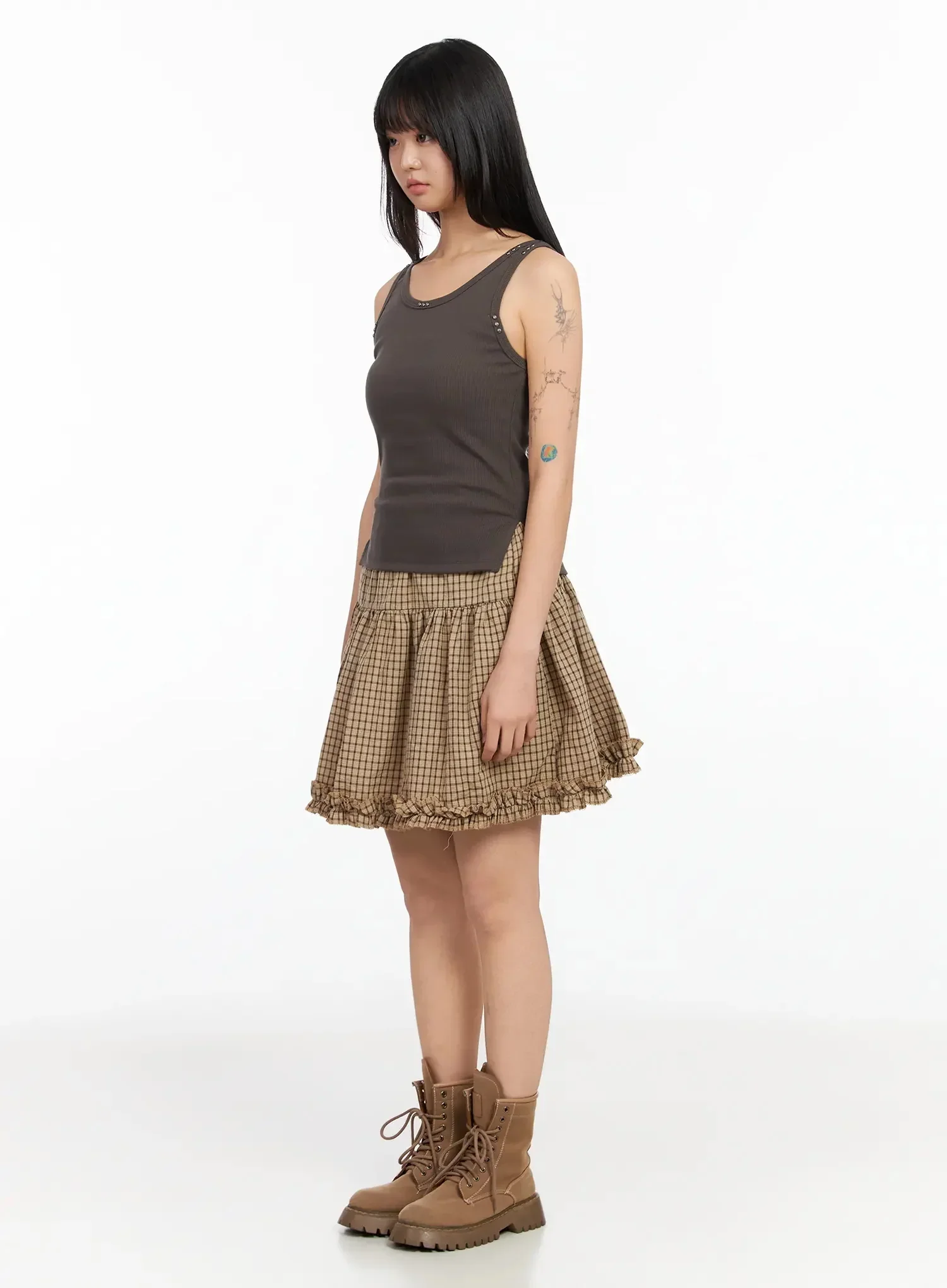 Stud Detail Ribbed Tank IA523 - Image 10